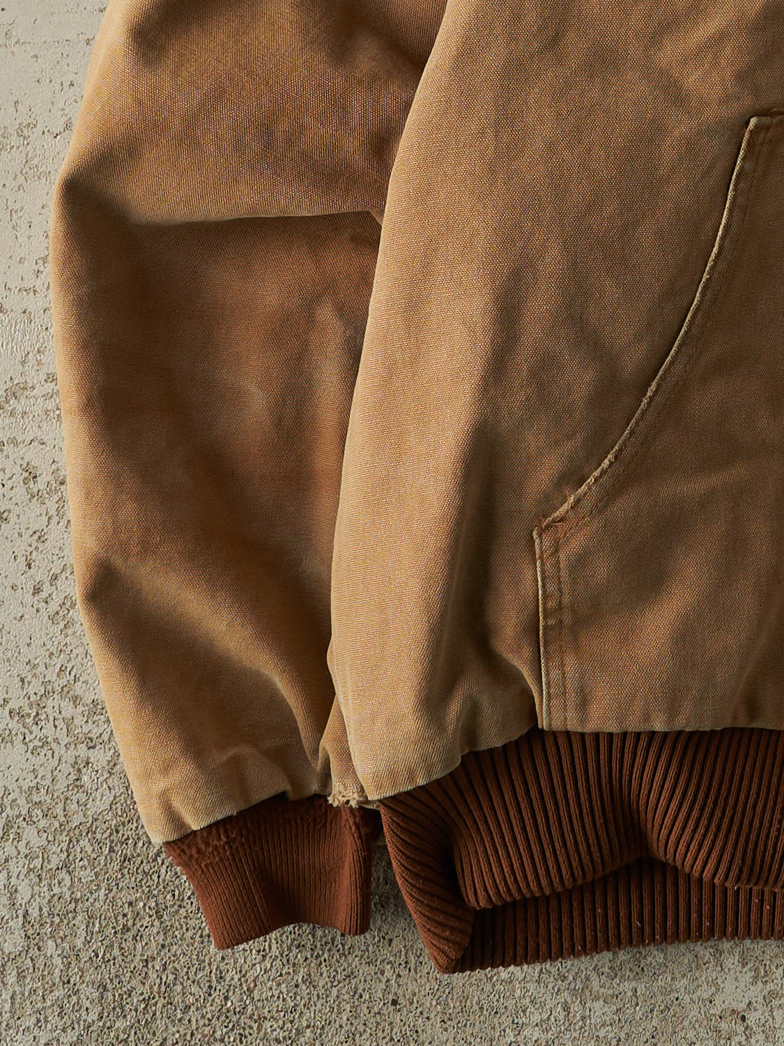 Vintage 90s Beige Carhartt Hooded Active Jacket (XL/XXL)