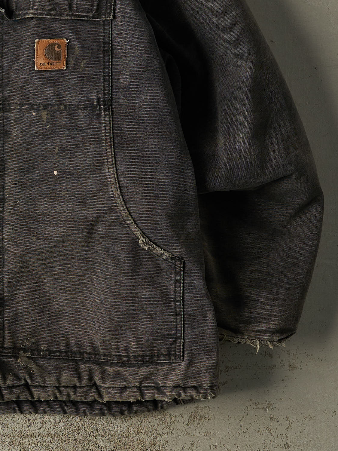 Vintage 90s Faded Black Carhartt Arctic Jacket (XL)