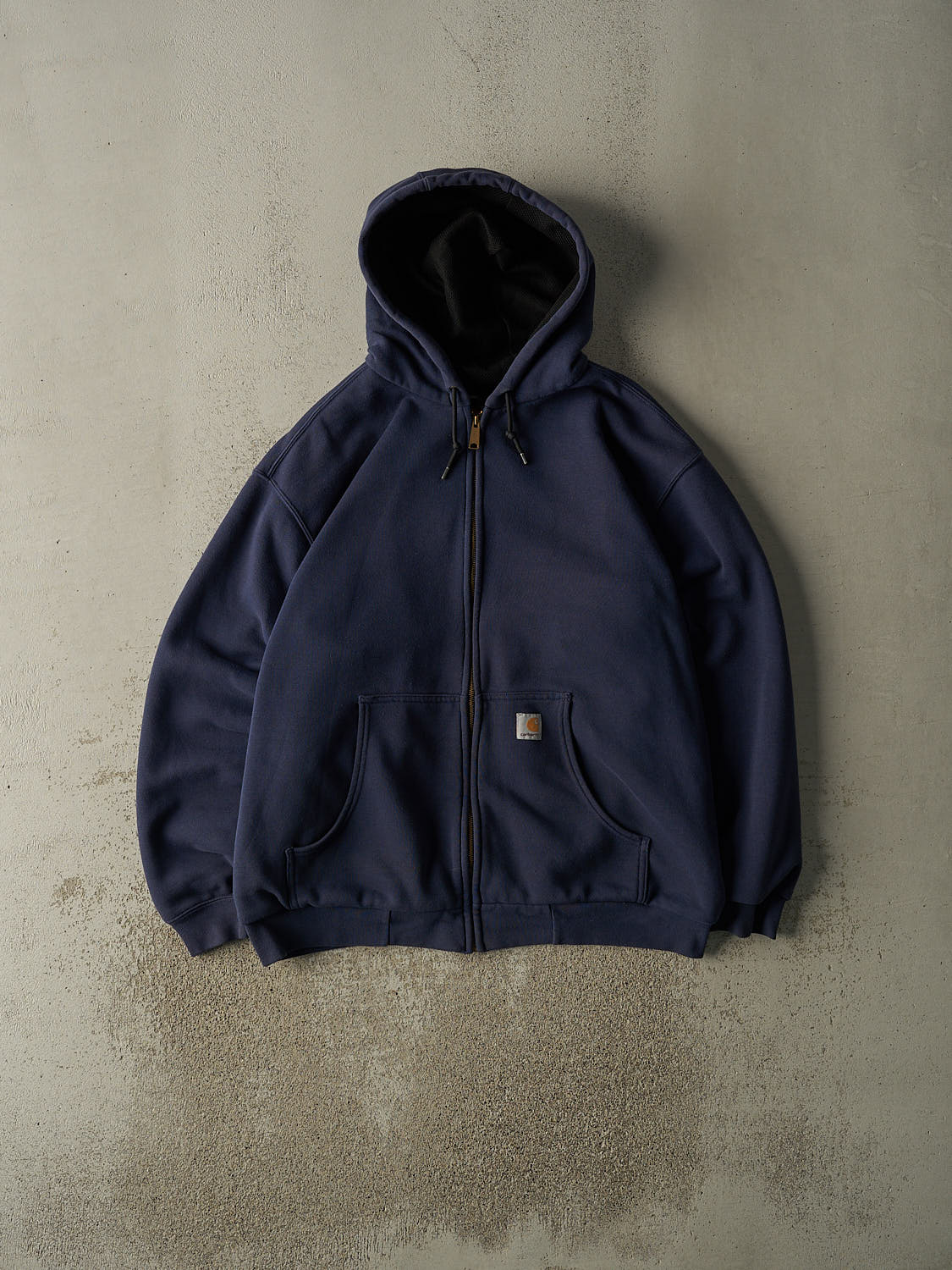 Vintage Y2K Navy Blue Carhartt Heavyweight Zip Up Hoodie (XL/XXL)