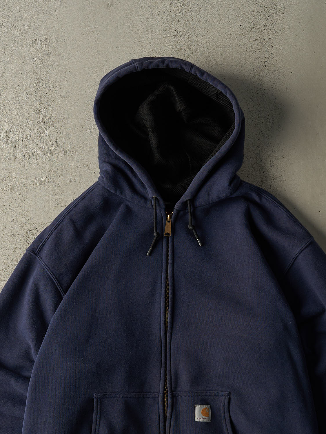 Vintage Y2K Navy Blue Carhartt Heavyweight Zip Up Hoodie (XL/XXL)