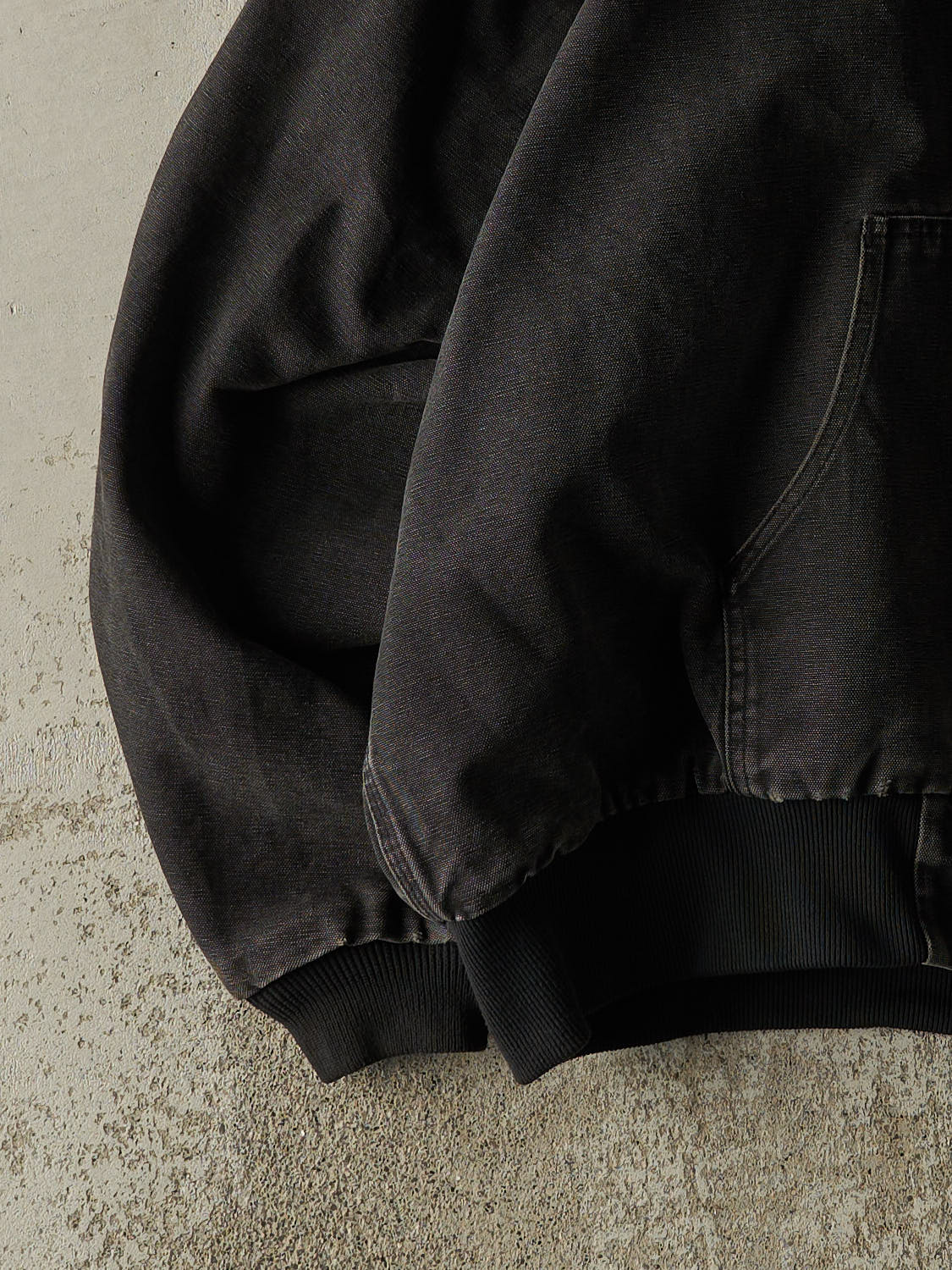 Vintage Y2K Sun Faded Black Carhartt Hooded Active Jacket (XL)