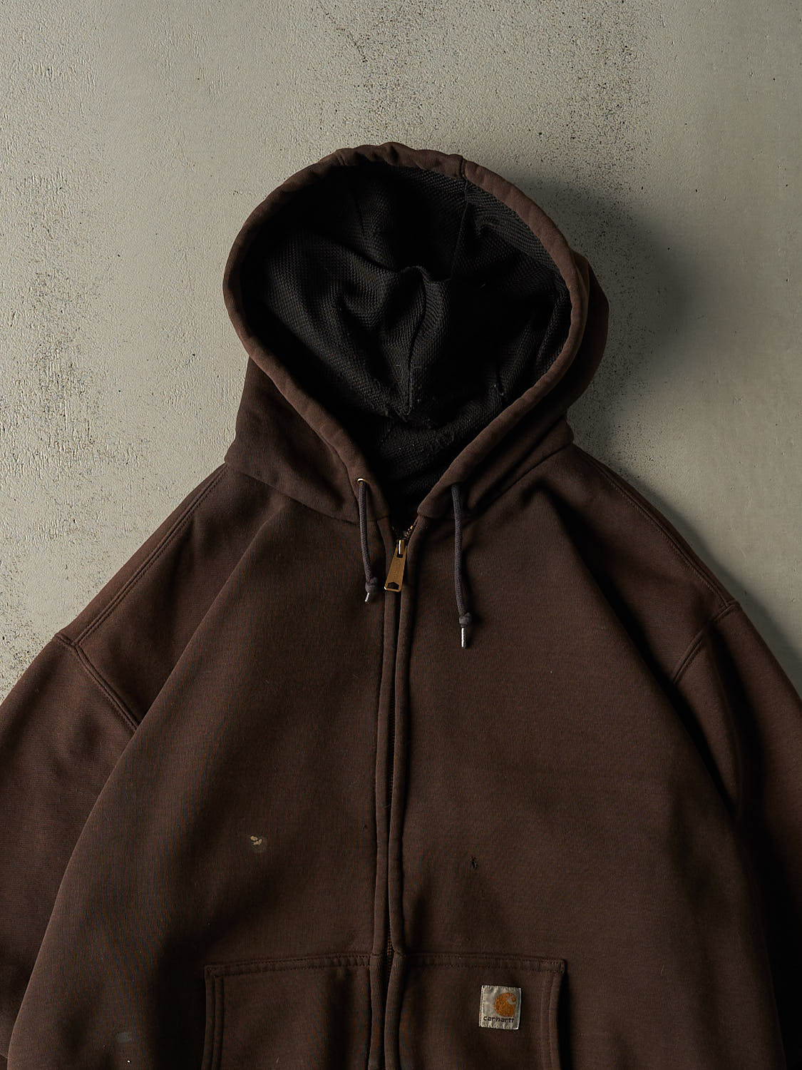 Vintage 90s Brown Carhartt Heavyweight Zip Up Hoodie (XL)