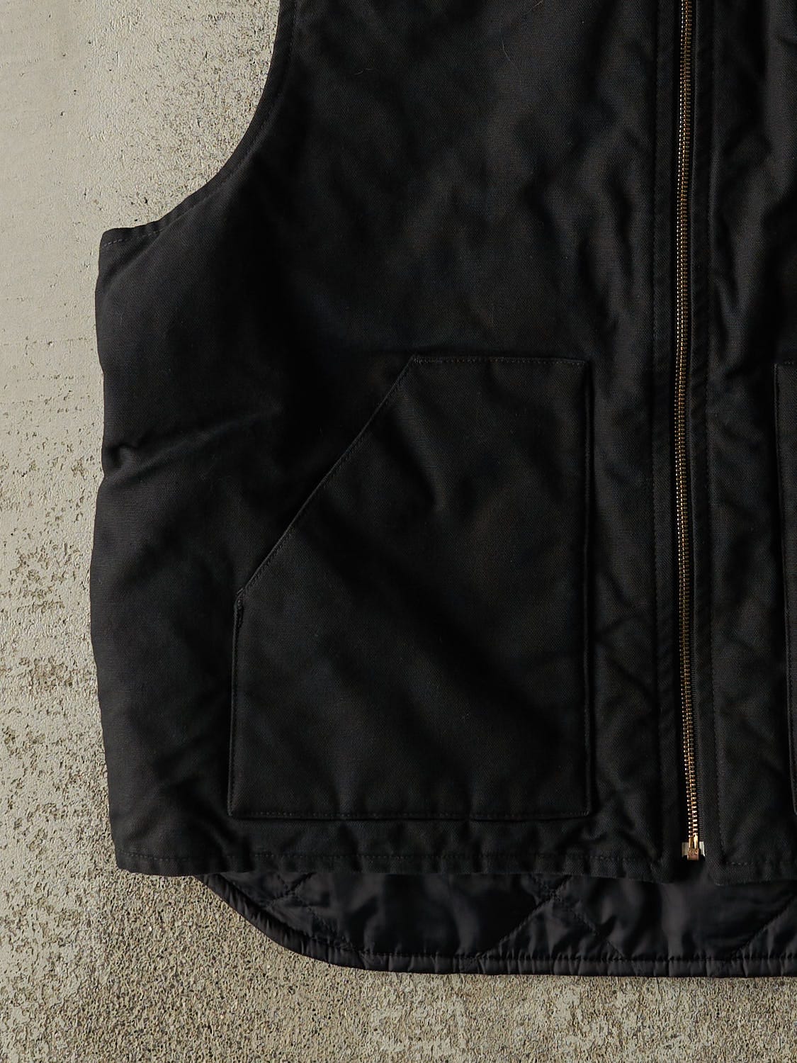 Vintage Y2K Black Carhartt Embroidered Work Vest (XXL)