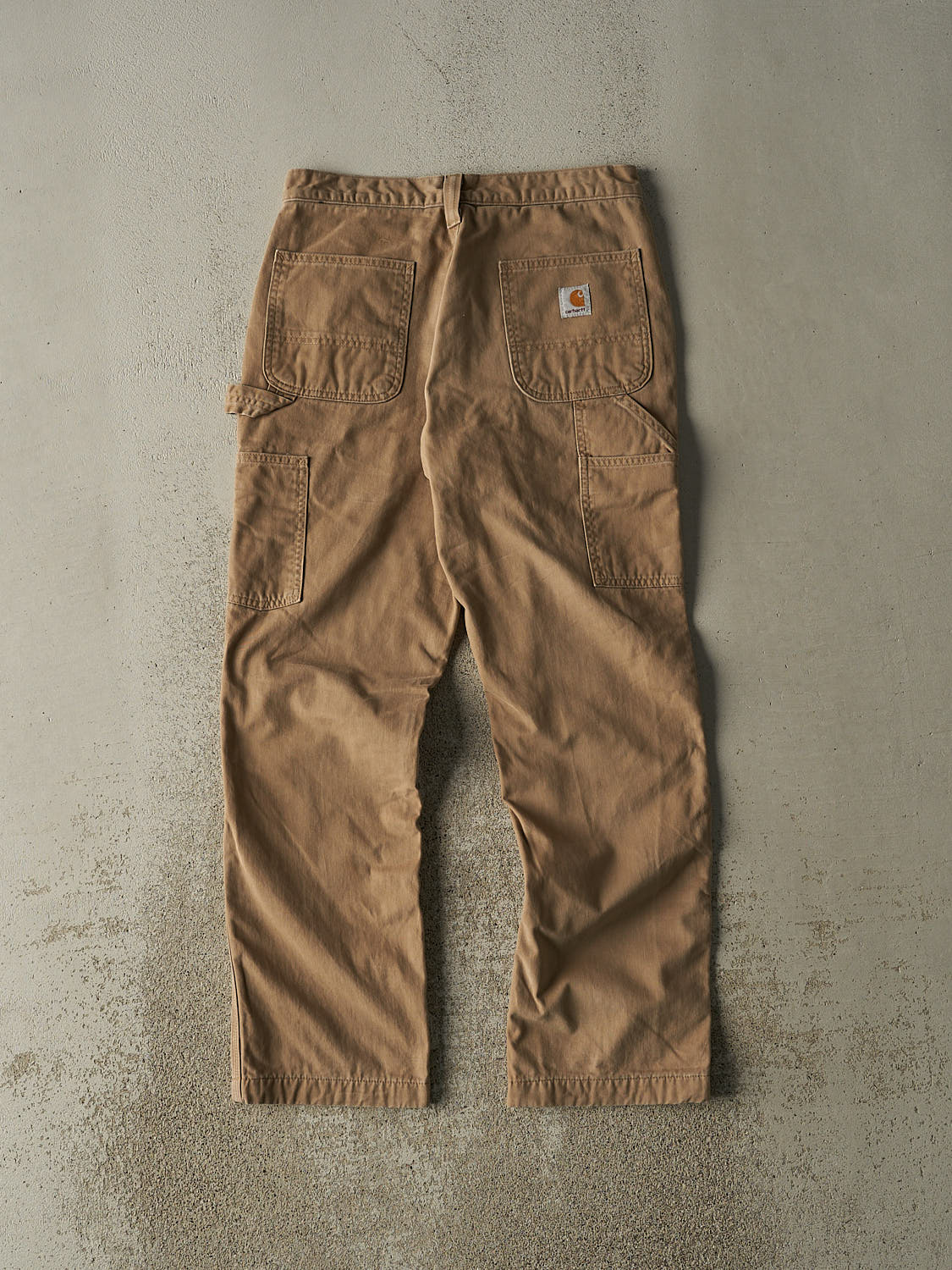 Vintage Y2K Beige Carhartt Flannel Lined Carpenter Pants (29x30)