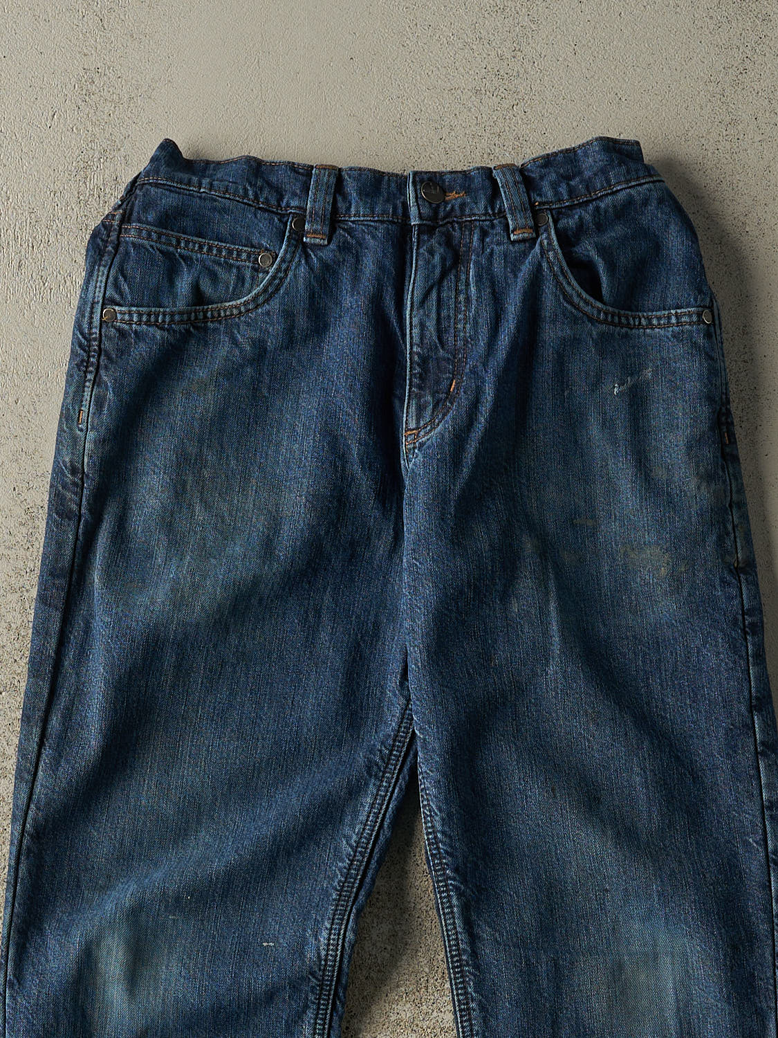 Vintage Y2K Dark Wash Carhartt Flannel Lined Jeans (29x30)