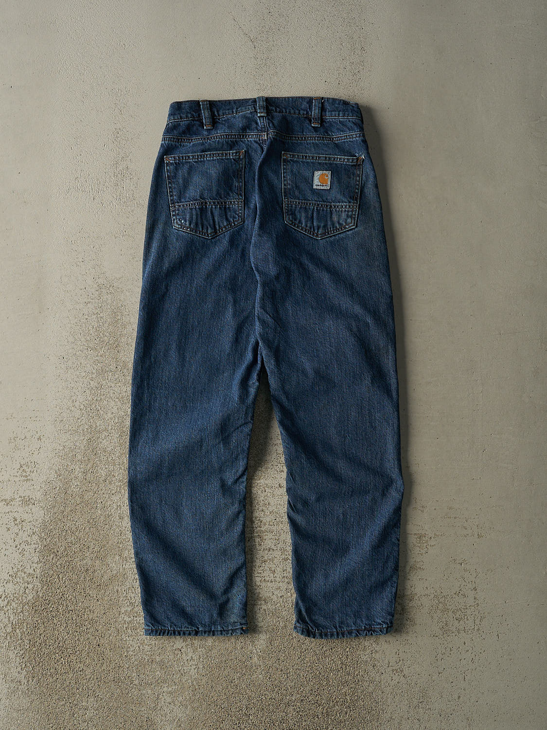 Vintage Y2K Dark Wash Carhartt Flannel Lined Jeans (29x30)