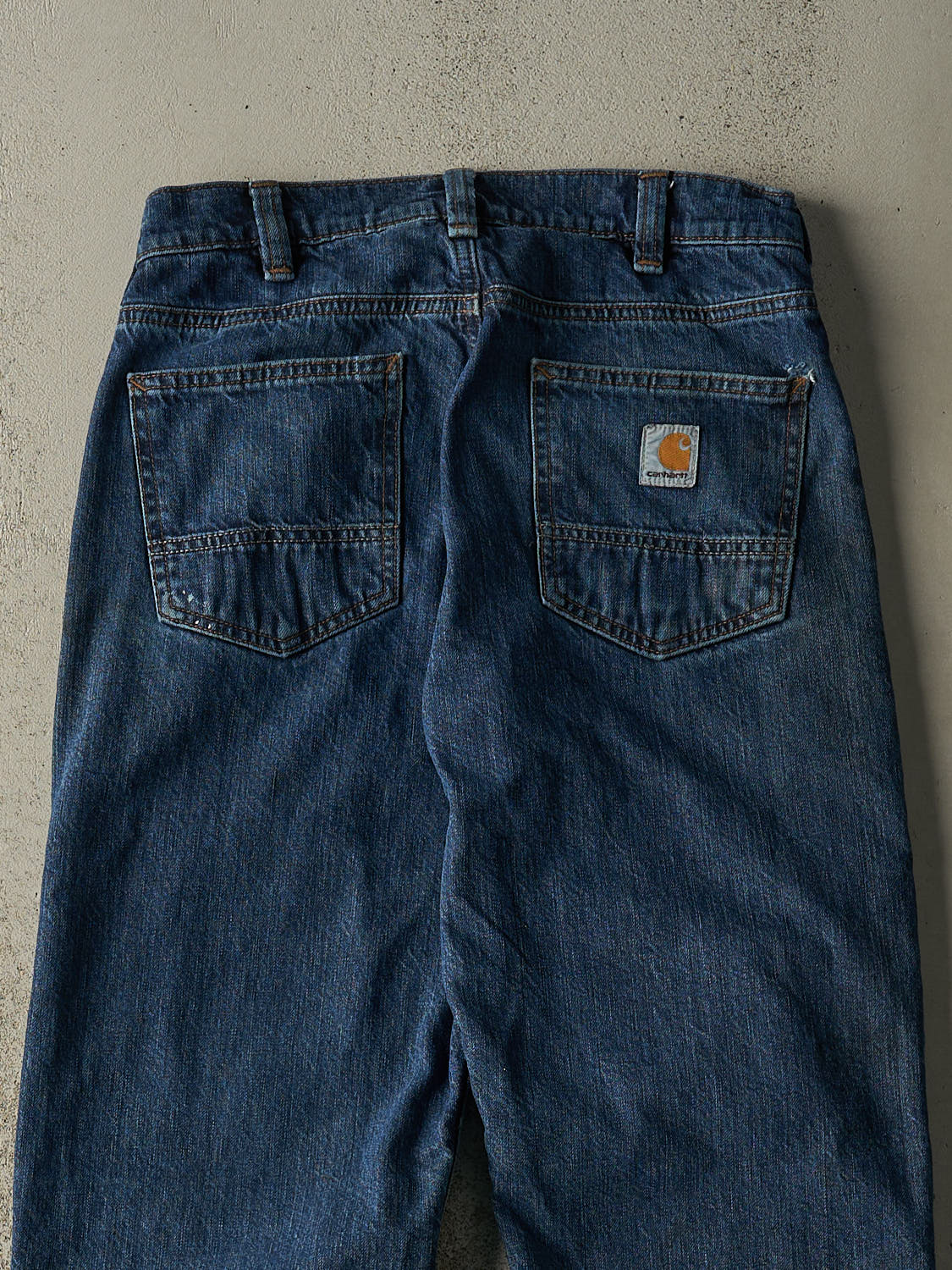 Vintage Y2K Dark Wash Carhartt Flannel Lined Jeans (29x30)