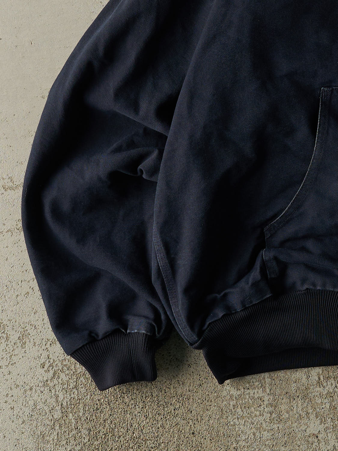 Vintage 90s Navy Blue Carhartt Hooded Active Jacket (XL/XXL)