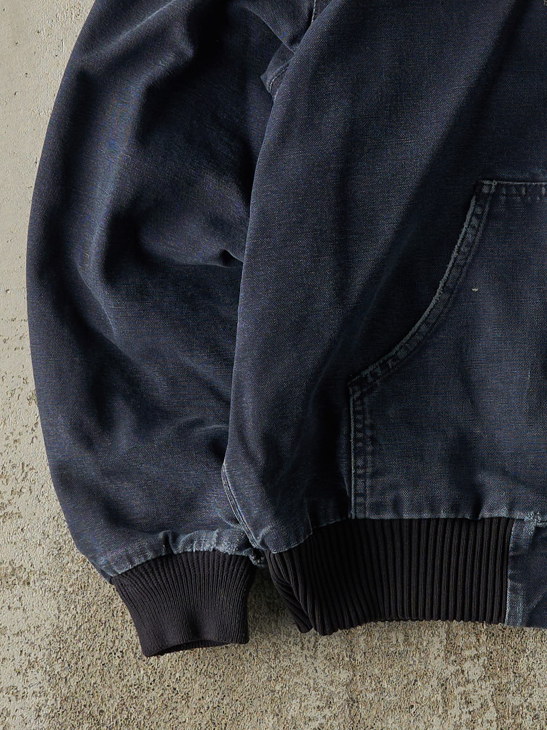 Vintage 90s Washed Blue Carhartt Embroidered Hooded Active Jacket (M)