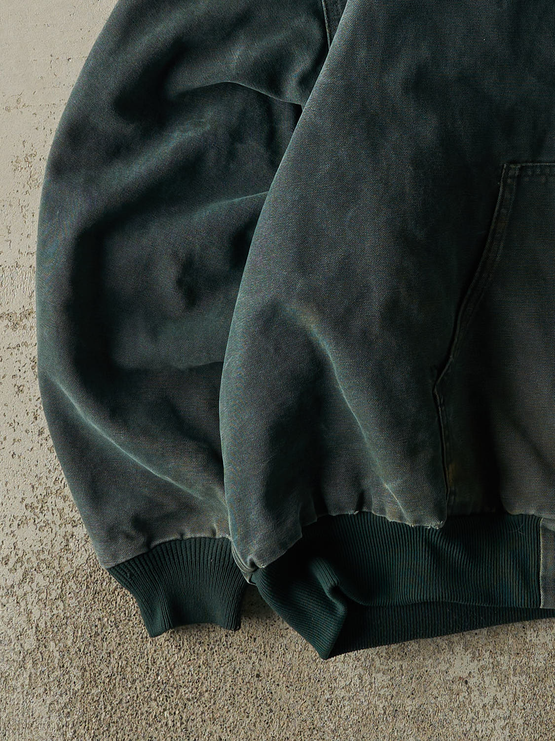Vintage 90s Washed Green Carhartt Hooded Active Jacket (XL/XXL)