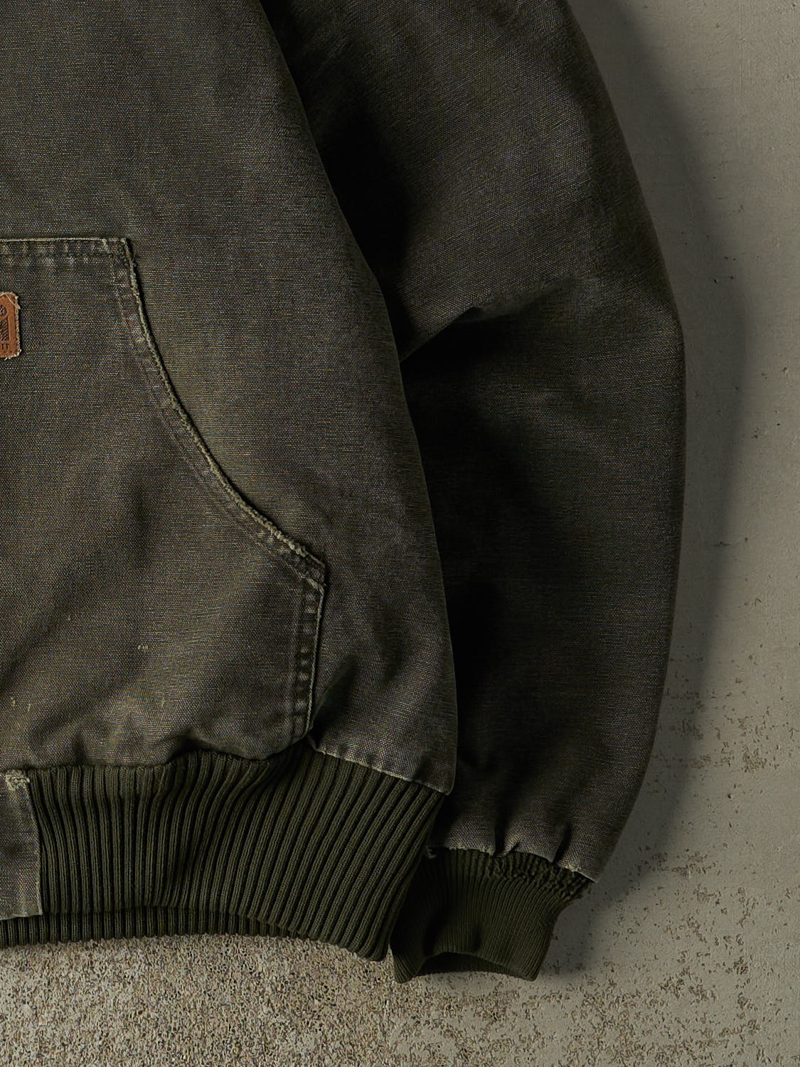 Vintage Y2K Sun Faded Green Carhartt Hooded Active Jacket (L)