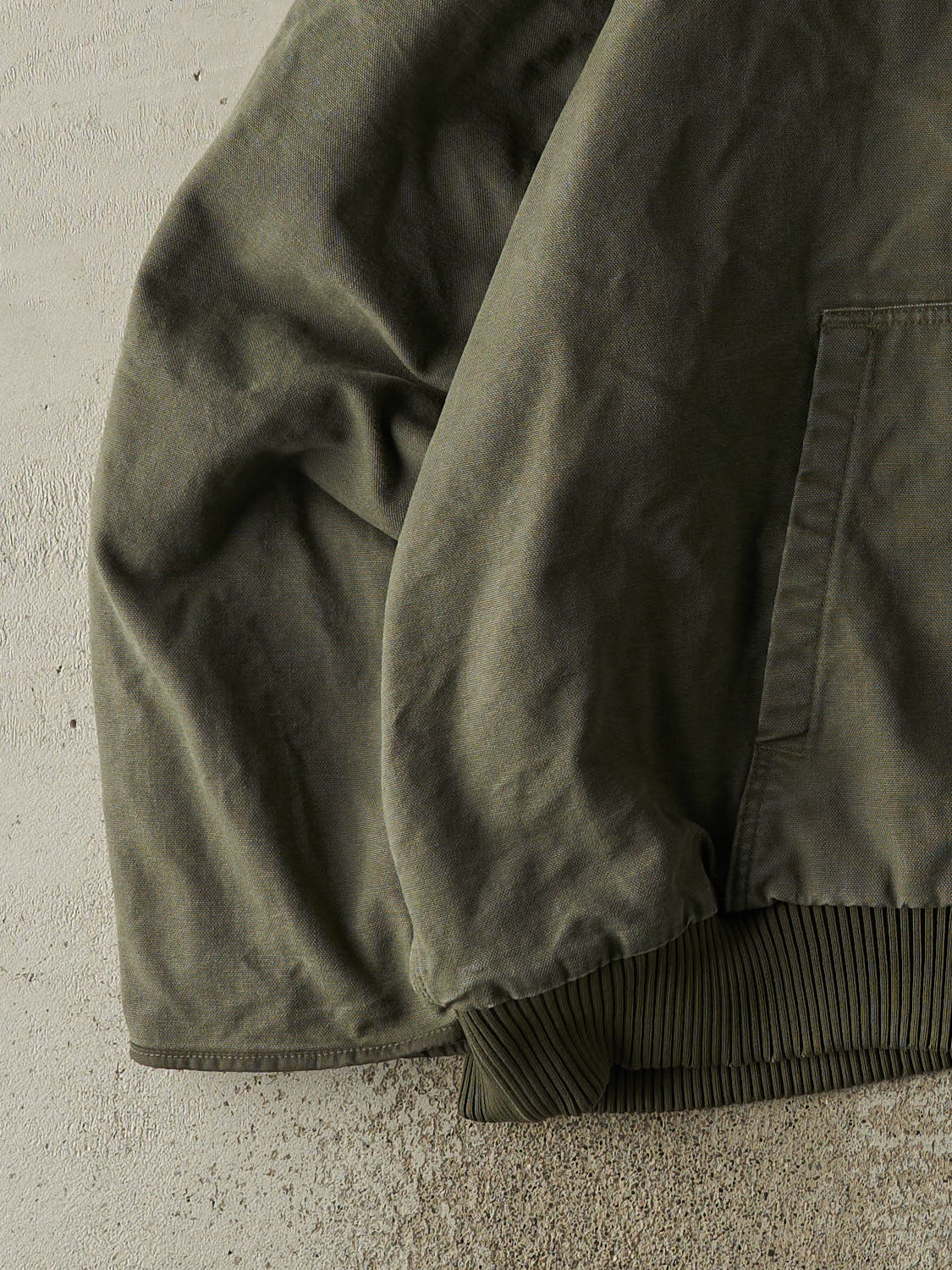 Vintage Y2K Washed Green Carhartt Hooded Jacket (XXXXL)