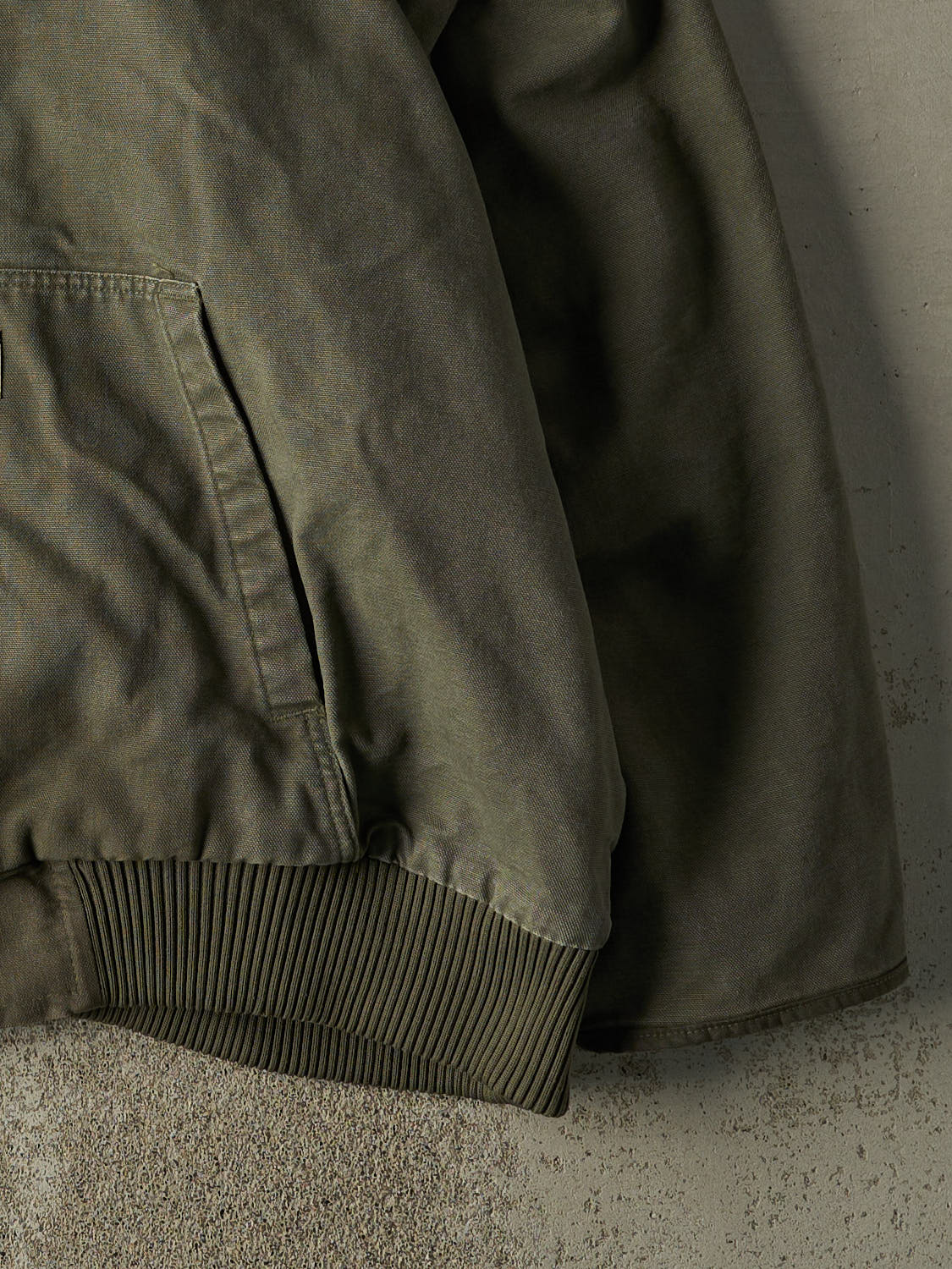 Vintage Y2K Washed Green Carhartt Hooded Jacket (XXXXL)