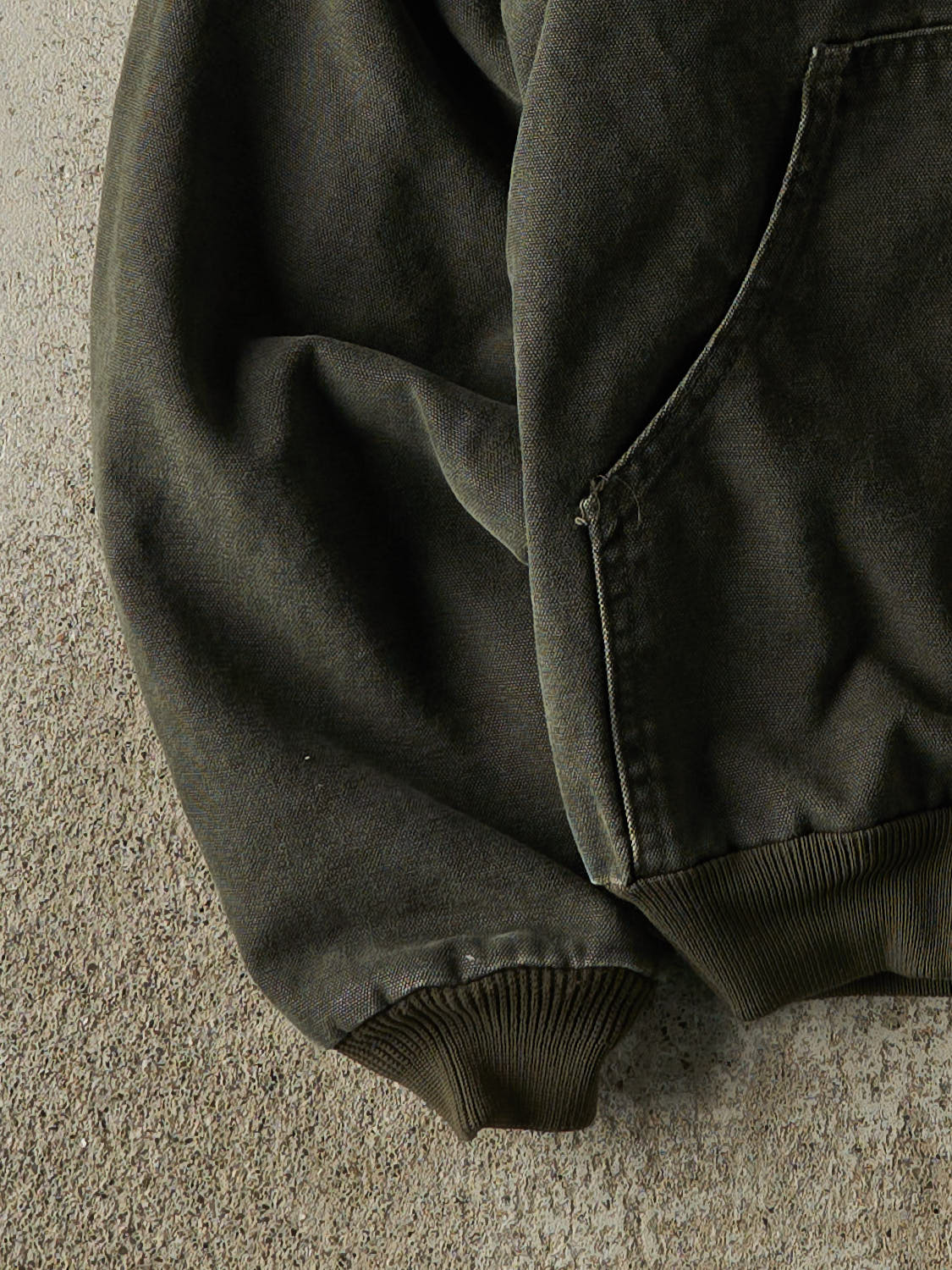 Vintage Y2K Washed Green Carhartt Hooded Active Jacket (XXS/XS)