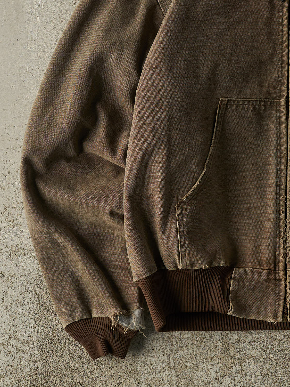 Vintage 90s Sun Faded Brown Carhartt Hooded Active Jacket (M/L)