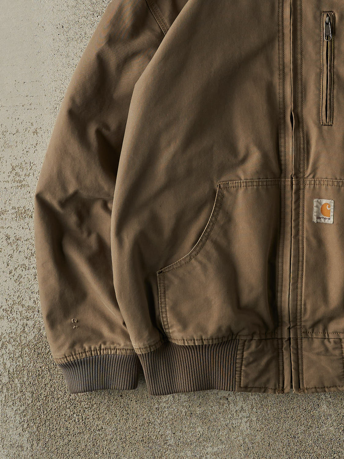 Vintage Y2K Beige Carhartt Hooded Jacket (M/L)