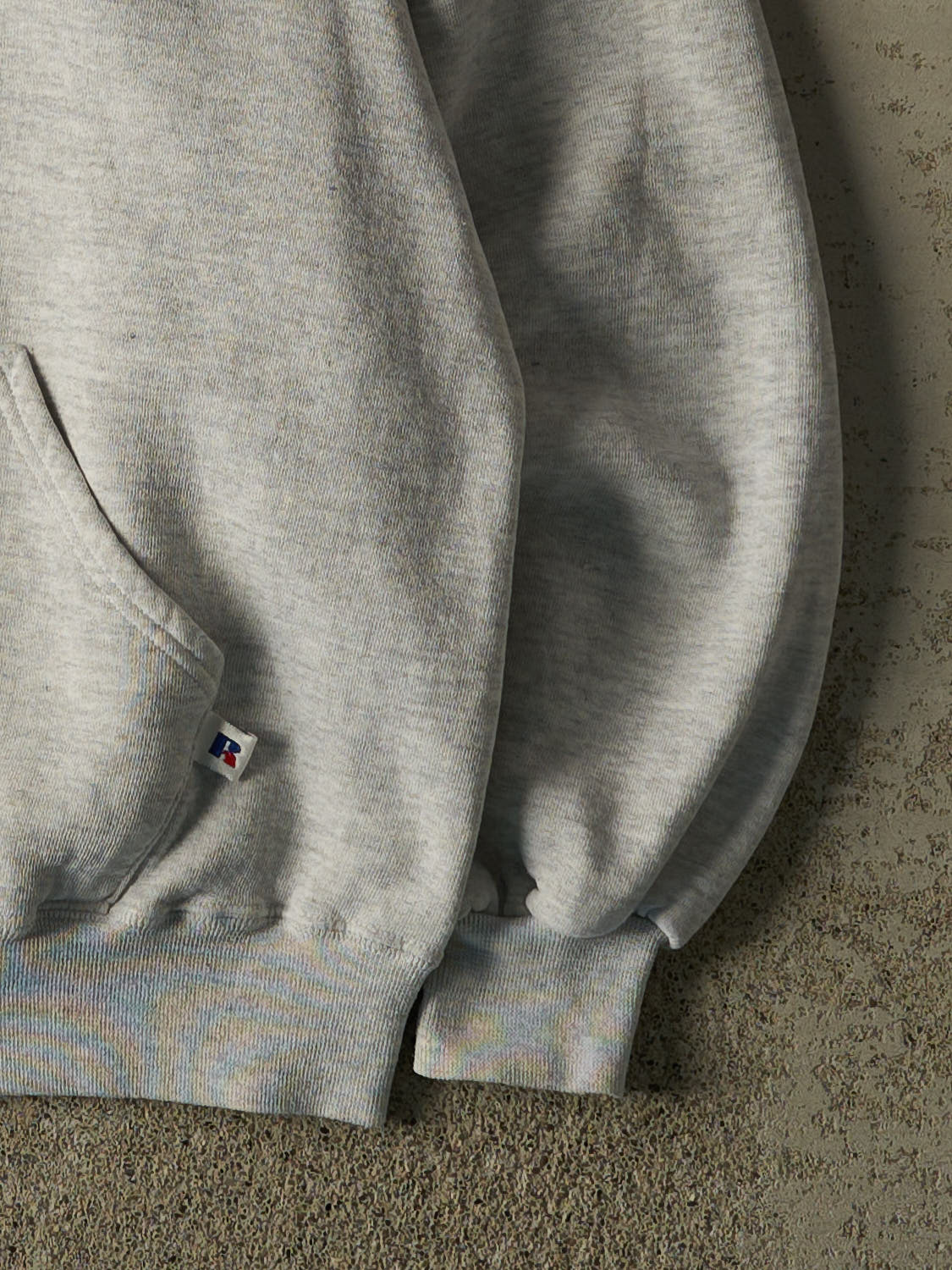 Vintage 90s Heather Grey Russell Athletic Squash Valley Hoodie (M/L)