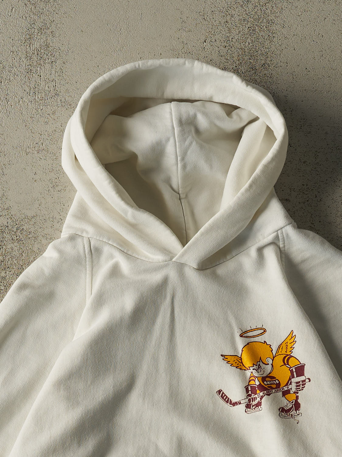 Vintage 90s White St. Albert Saints Hoodie (M)