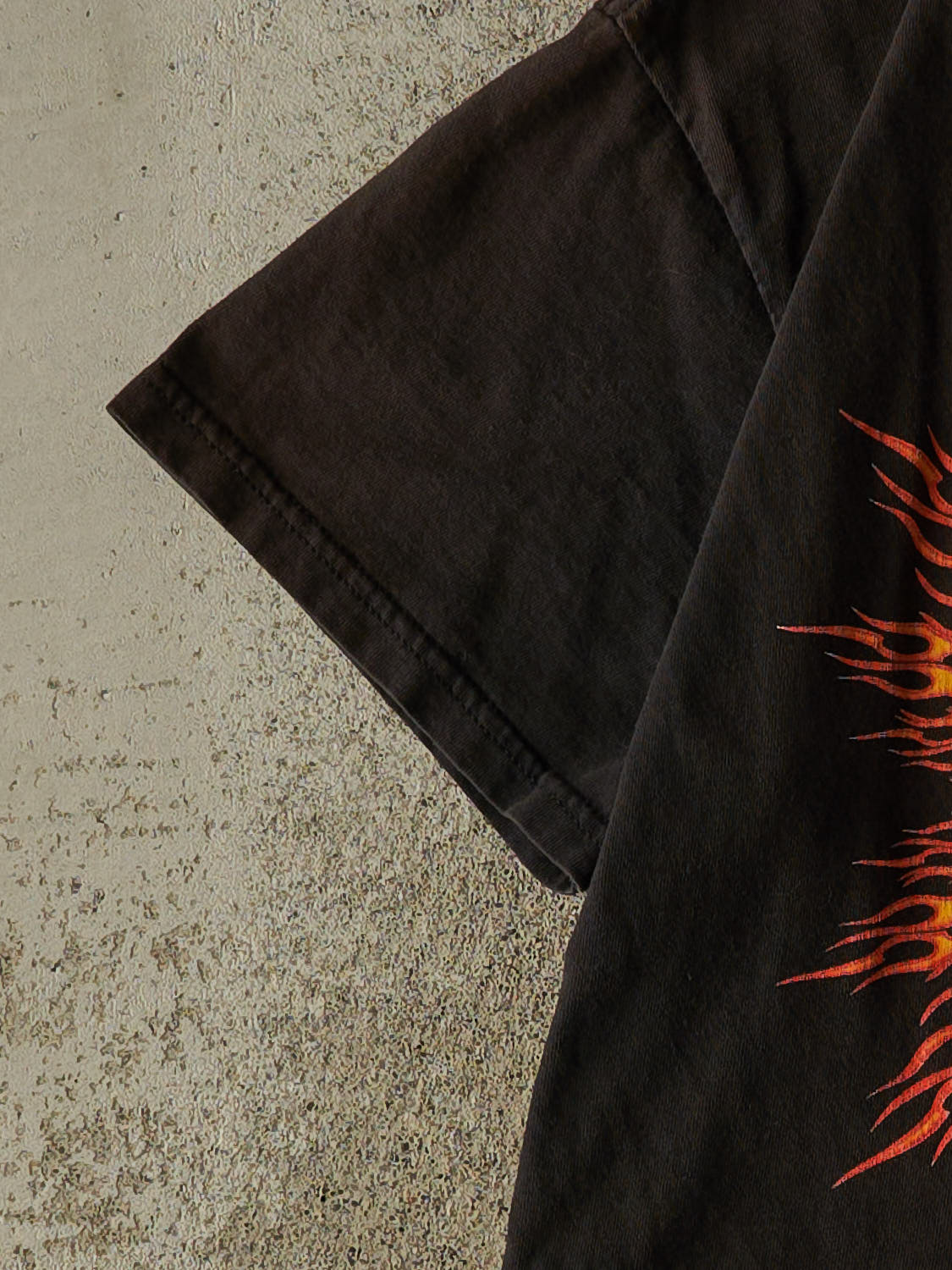 Vintage 90s Faded Black Flaming Eagle Tee (M/L)