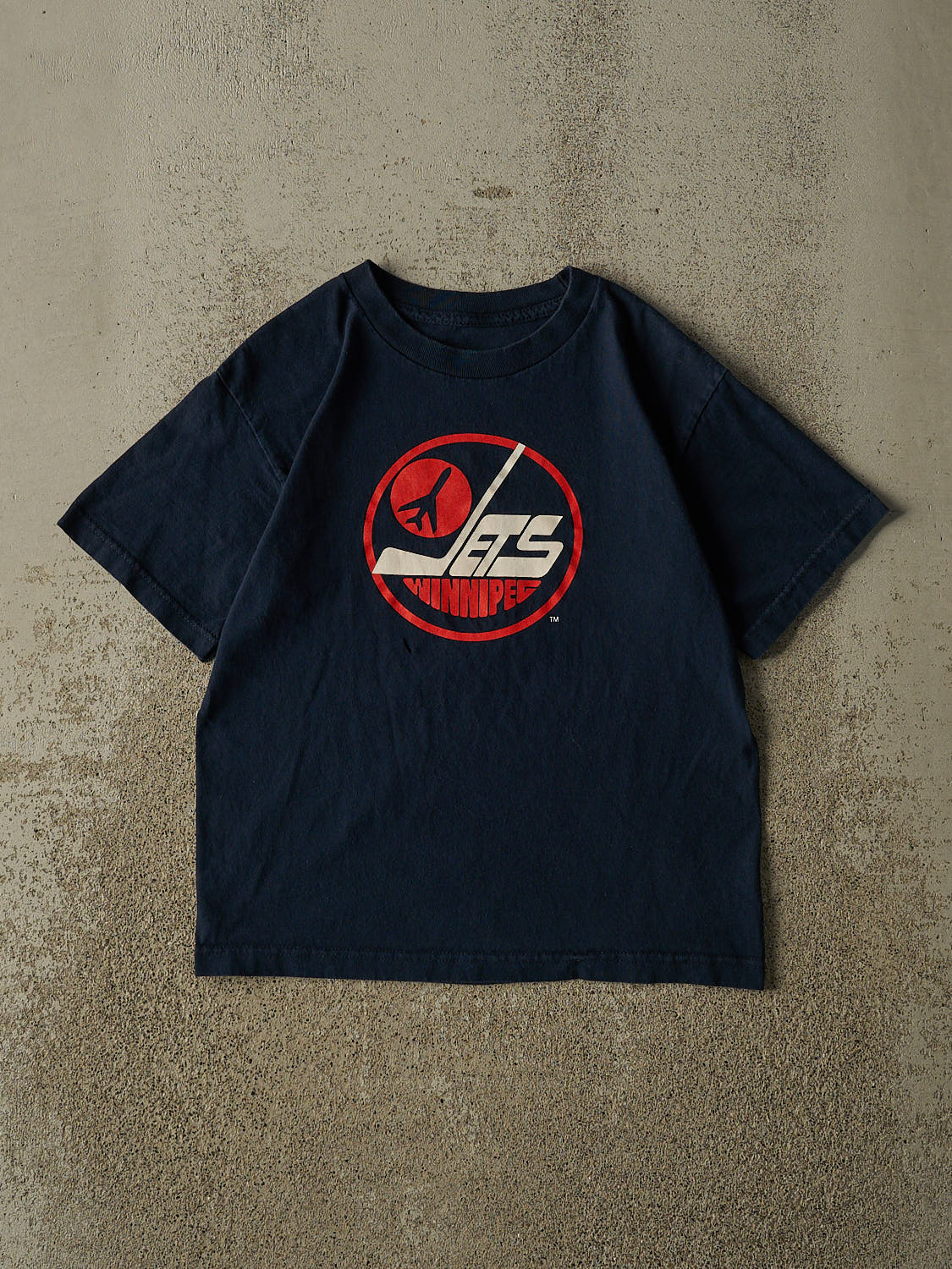 Vintage Y2K Navy Blue Winnipeg Jets Tee (XS)