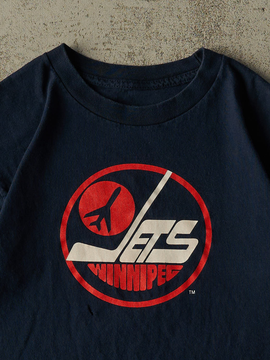 Vintage Y2K Navy Blue Winnipeg Jets Tee (XS)