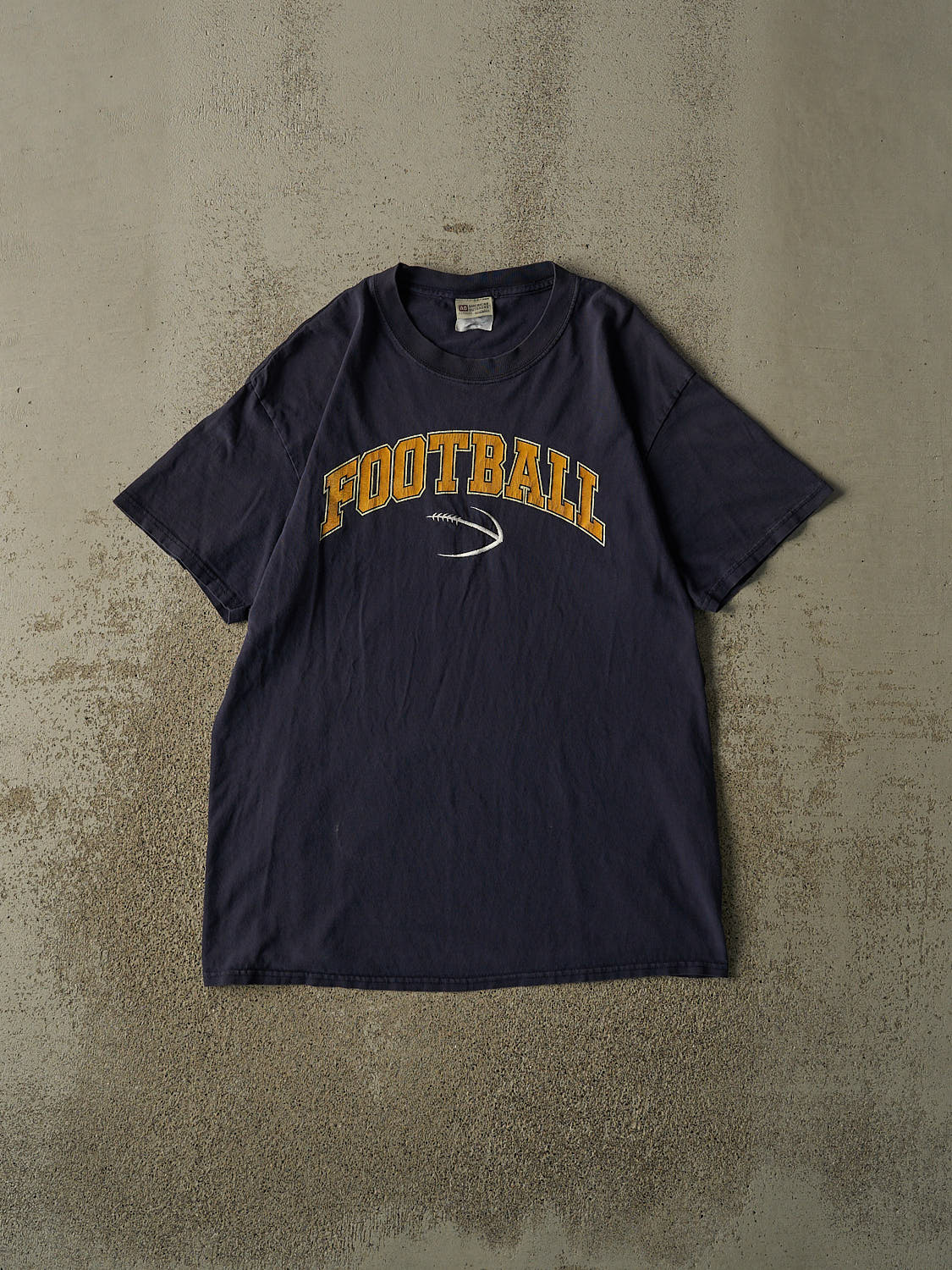 Vintage Y2K Navy Blue Football Tee (L)