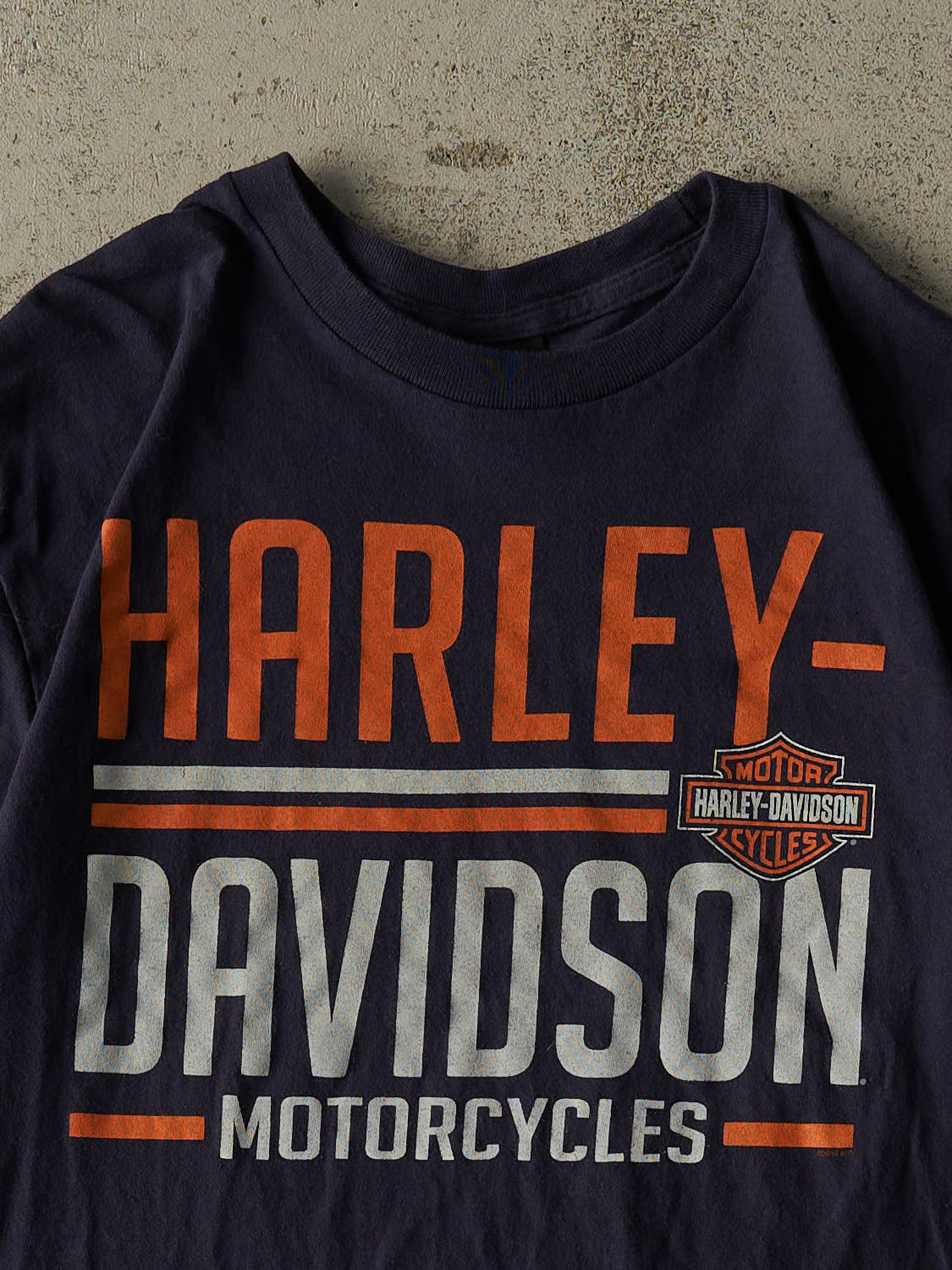 Vintage 14' Navy Blue Harley Davidson Charlottetown PEI Tee (M/L)