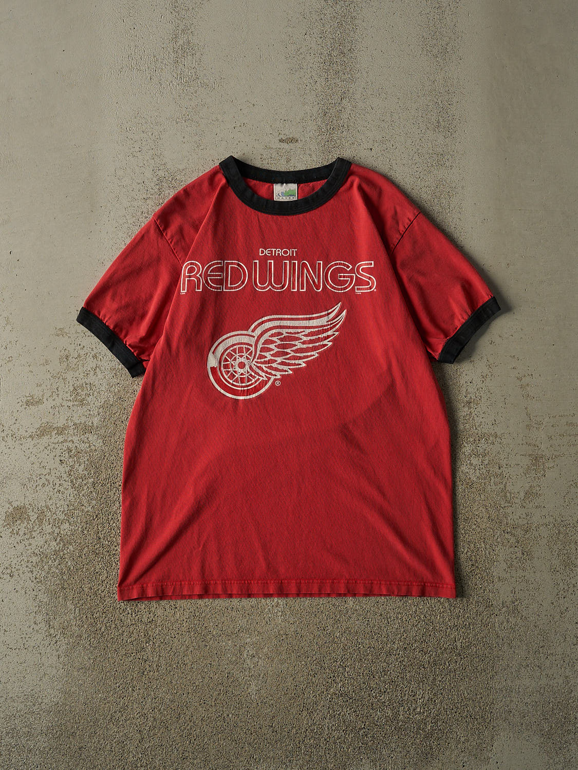 Vintage 90s Red Detroit Red Wings Ringer Tee (M/L)