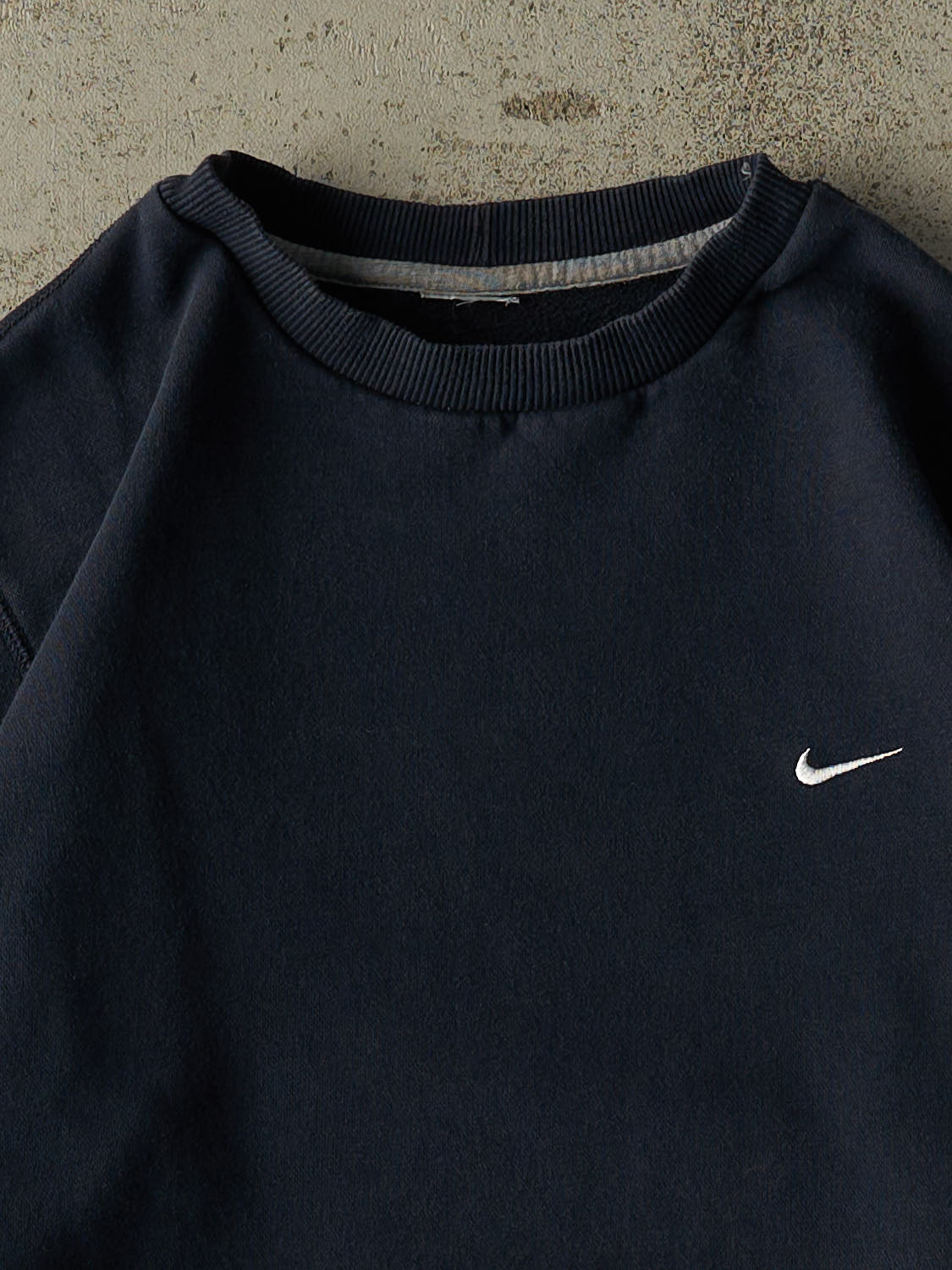 Vintage Y2K Navy Blue Nike Embroidered Crewneck (M)