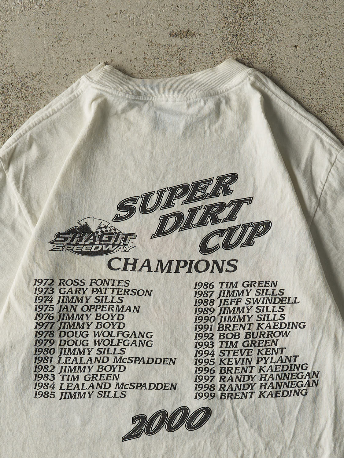 Vintage 00' White Skagit Speedway Racing Tee (S/M)