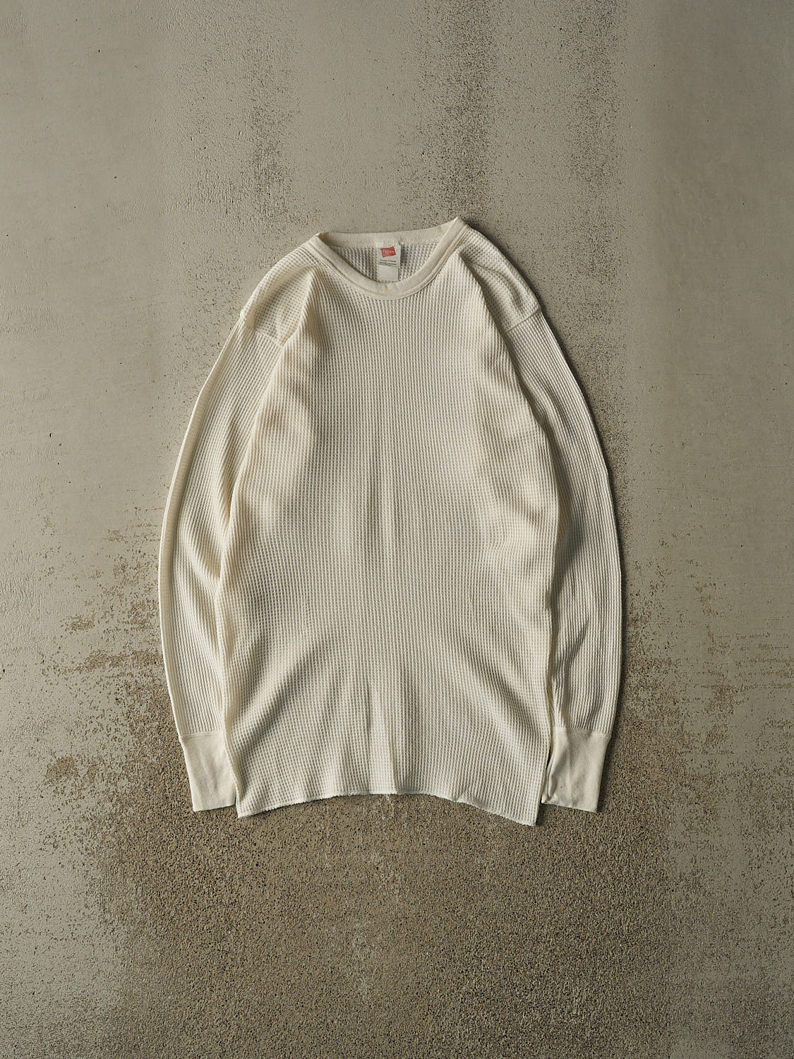 Vintage 90s White Thermal Long Sleeve (XS/S)