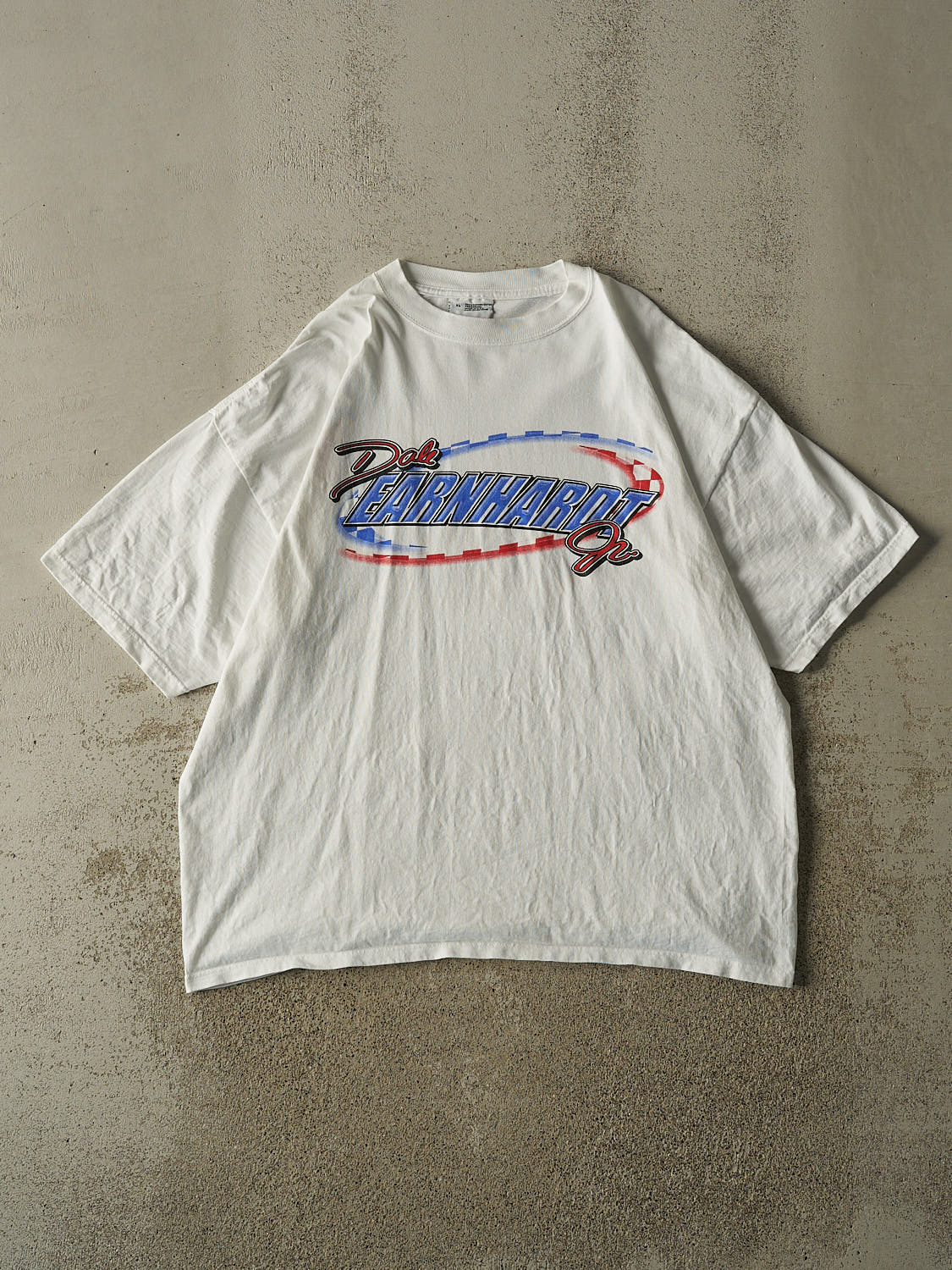 Vintage 90s White Dale Earnhardt Jr Racing Tee (XL)