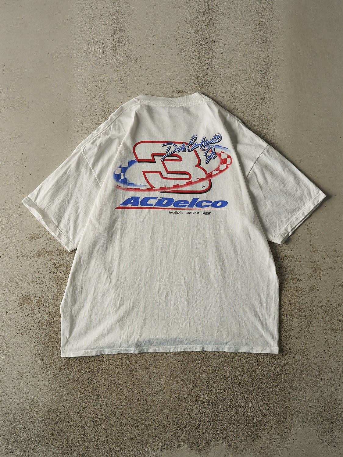 Vintage 90s White Dale Earnhardt Jr Racing Tee (XL)