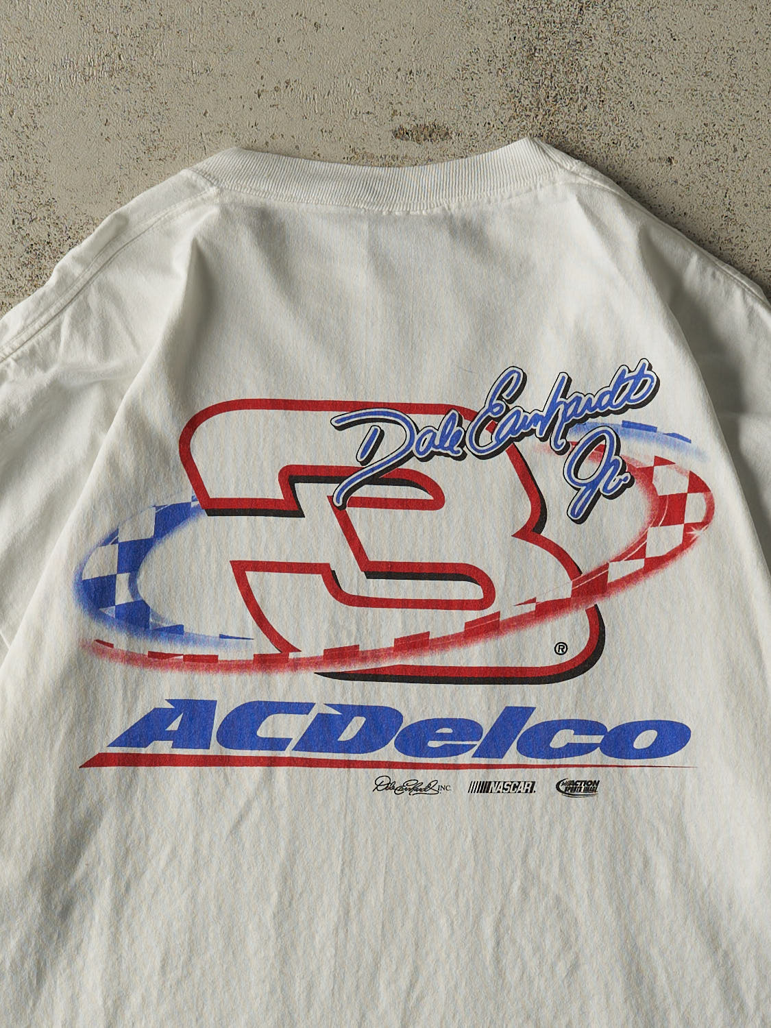 Vintage 90s White Dale Earnhardt Jr Racing Tee (XL)