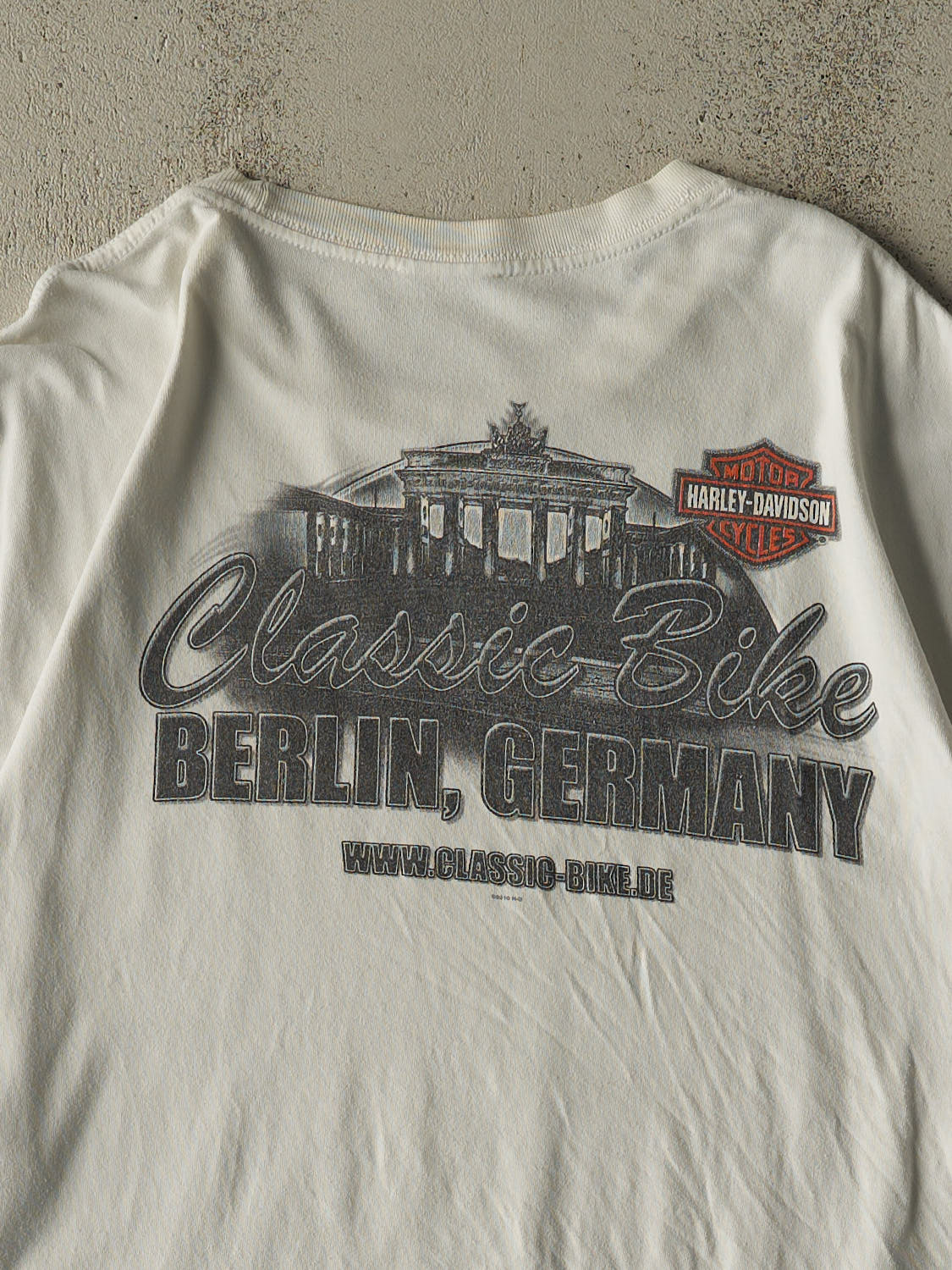 Vintage 10' White Harley Davidson Berlin Germany Tee (XXL/XXXL)