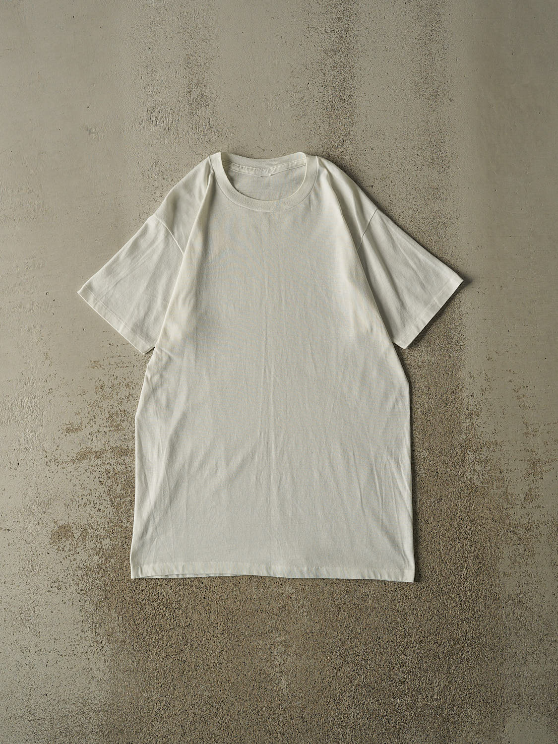 Vintage 80s White Blank Single Stitch Tee (S/M)