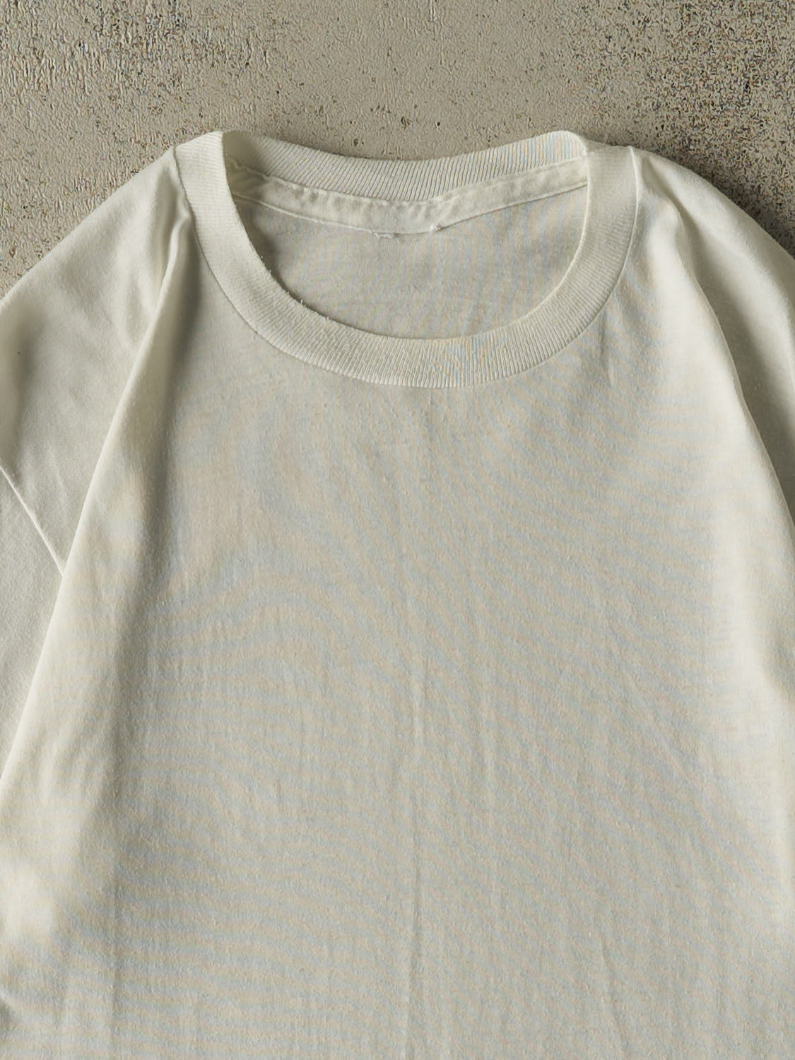 Vintage 80s White Blank Single Stitch Tee (S/M)