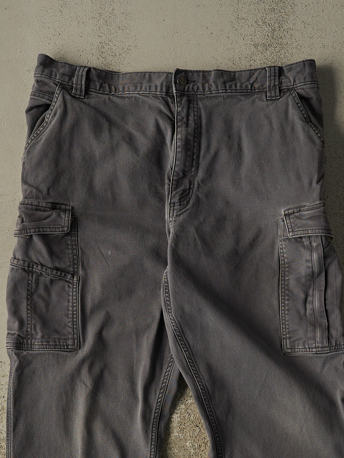 Vintage Y2K Grey Carhartt Cargo Work Pants (36x30)