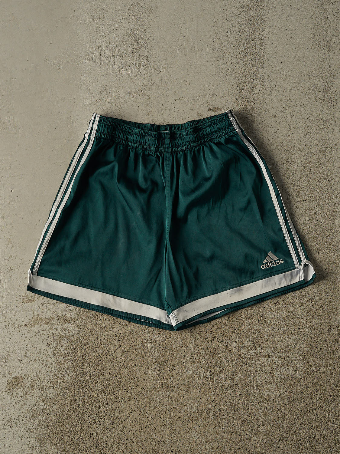 Vintage Y2K Green Adidas Track Shorts (28x6.5)