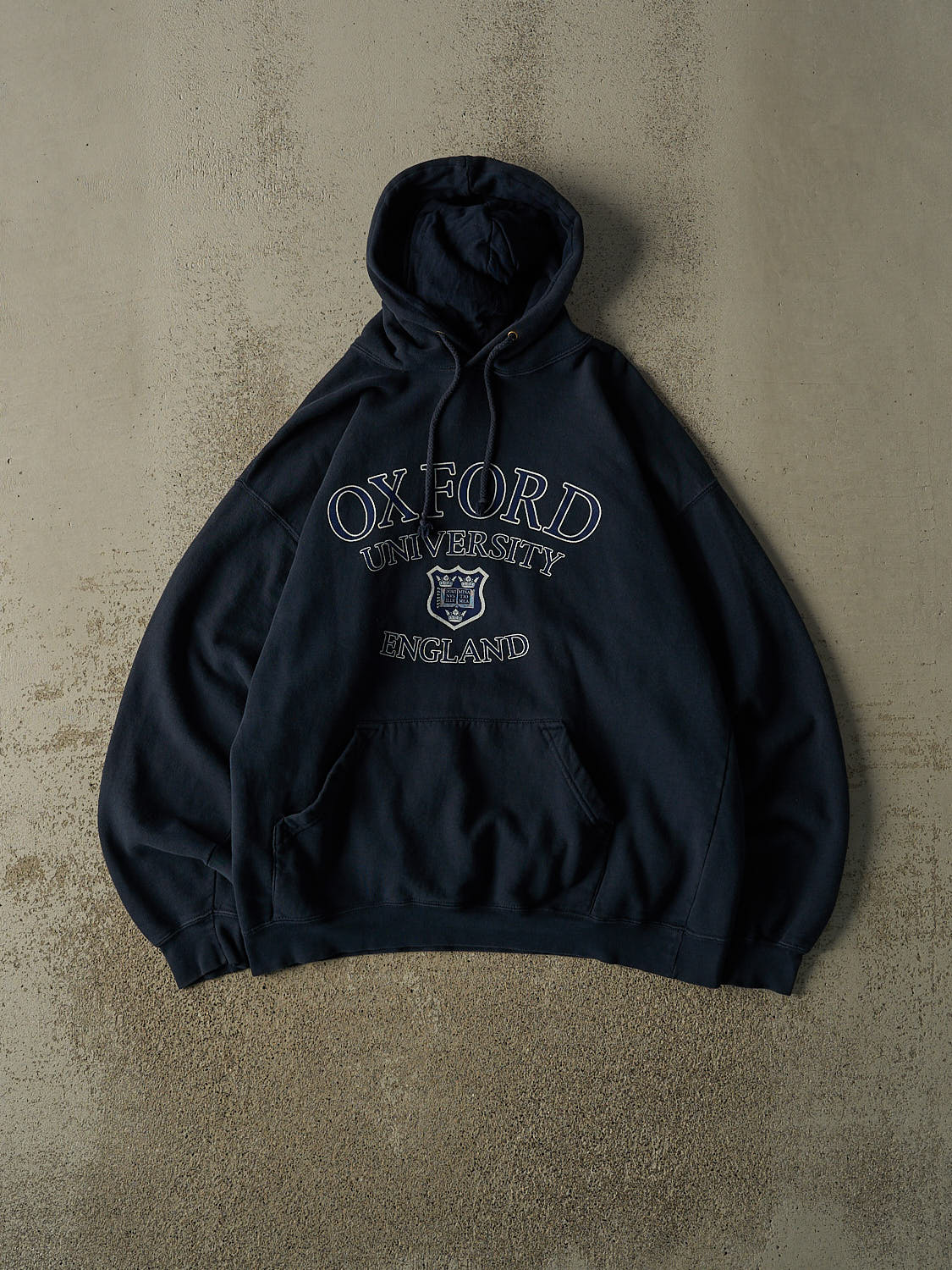 Vintage 90s Navy Blue Oxford University Hoodie (M/L)