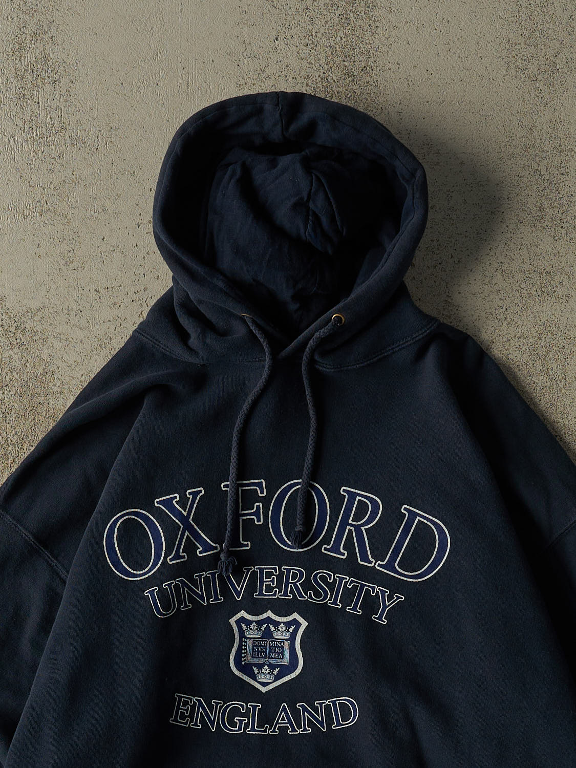 Vintage 90s Navy Blue Oxford University Hoodie (M/L)