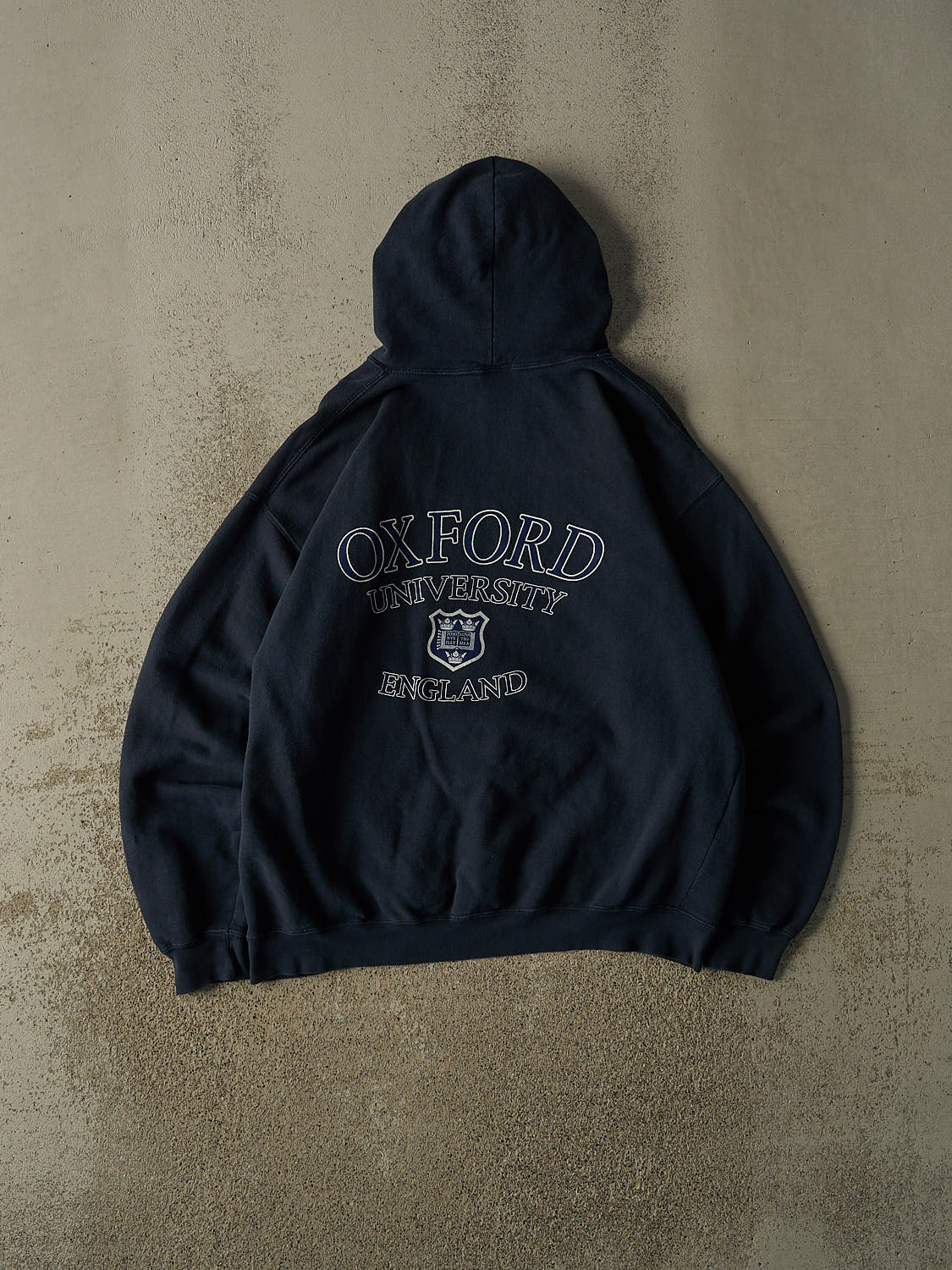 Vintage 90s Navy Blue Oxford University Hoodie (M/L)