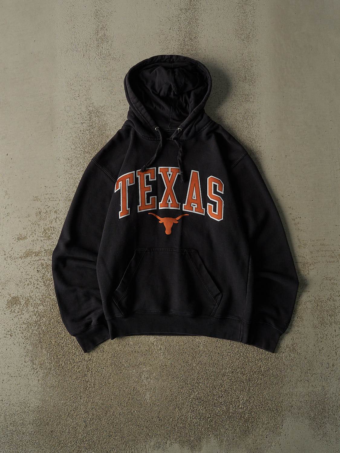 Vintage Y2K Faded Black University of Texas Hoodie (S)