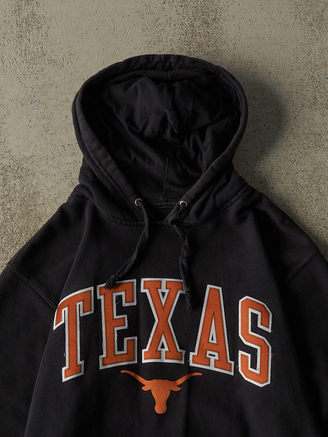 Vintage Y2K Faded Black University of Texas Hoodie (S)