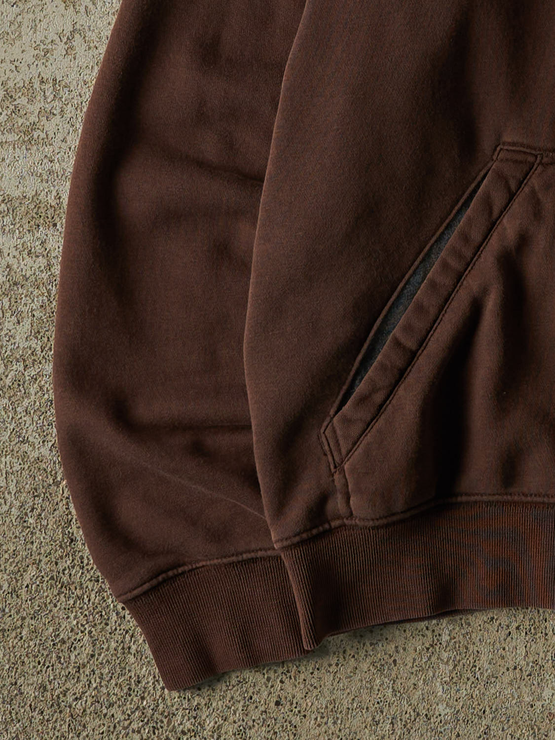 Vintage Y2K Faded Brown Nike Embroidered Zip Up Hoodie (M/L)