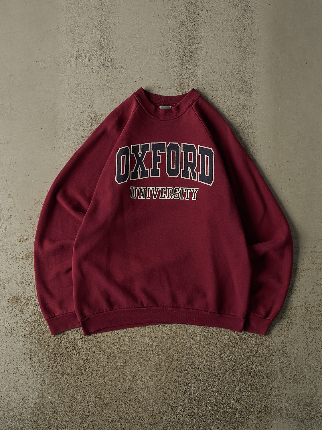 Vintage 90s Burgundy Oxford University Crewneck (L/XL)