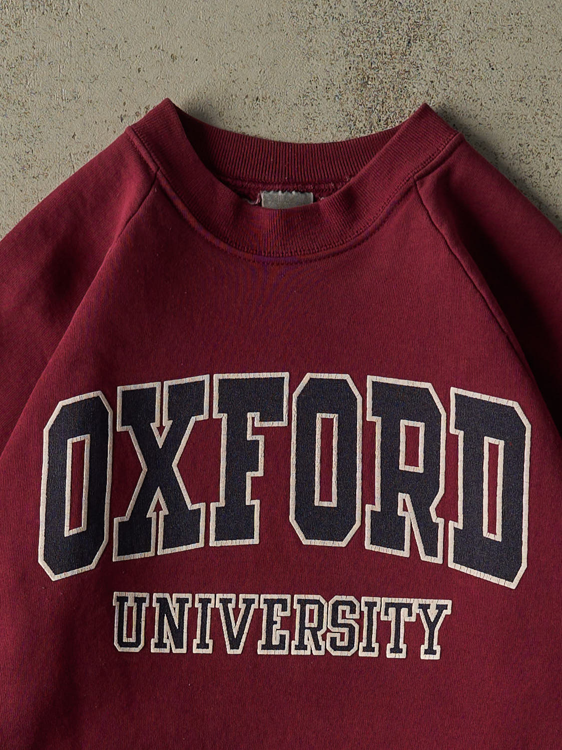 Vintage 90s Burgundy Oxford University Crewneck (L/XL)