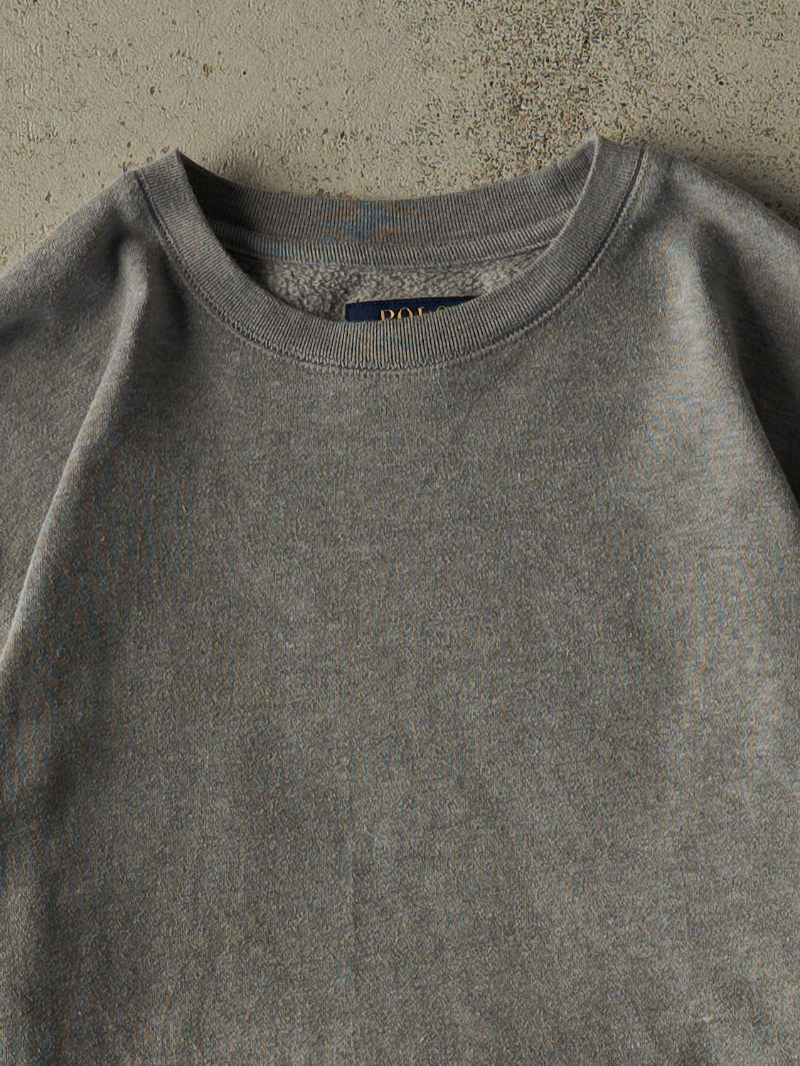 Vintage Y2K Grey Polo Lightweight Crewneck (L/XL)