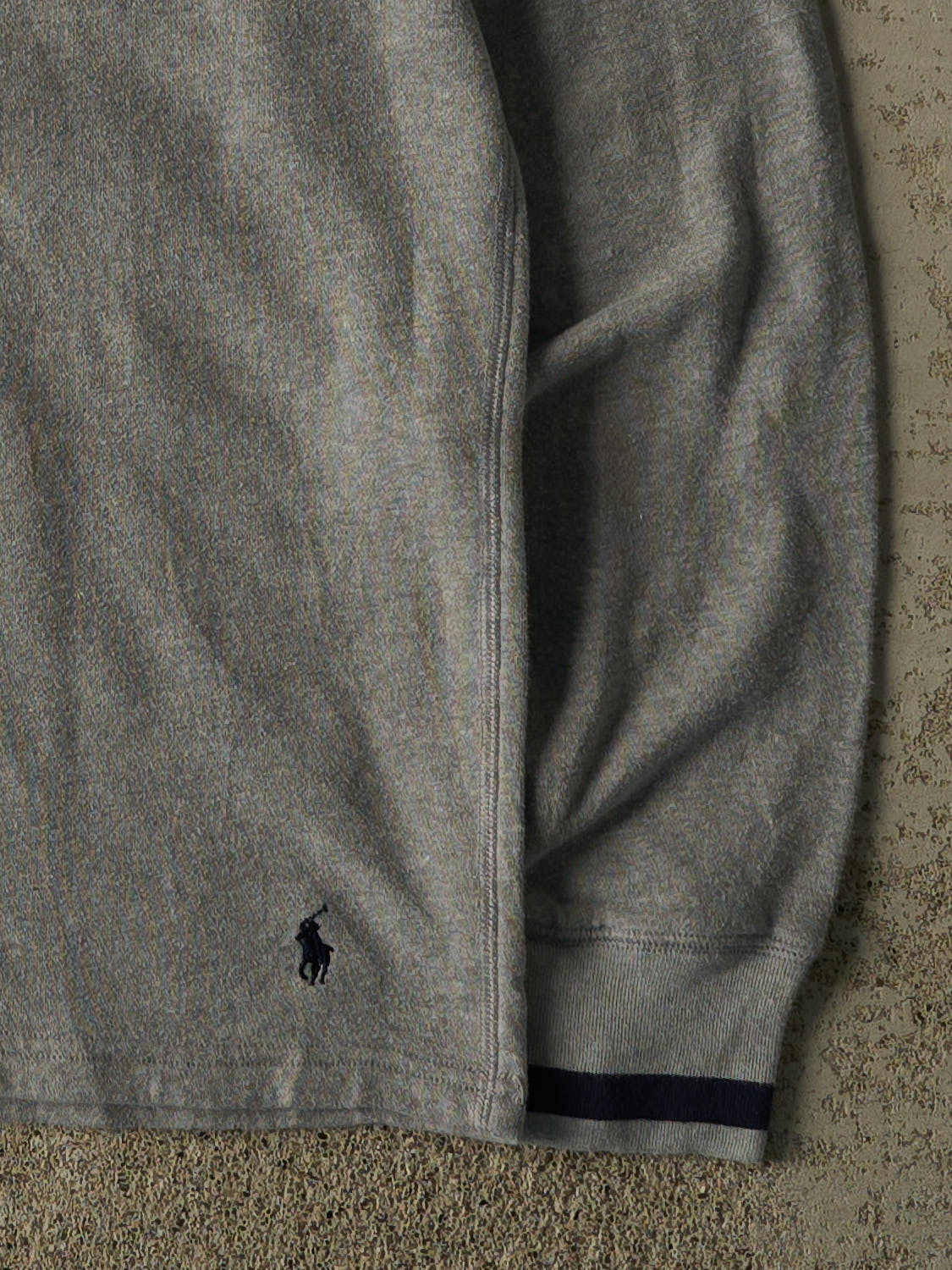 Vintage Y2K Grey Polo Lightweight Crewneck (L/XL)