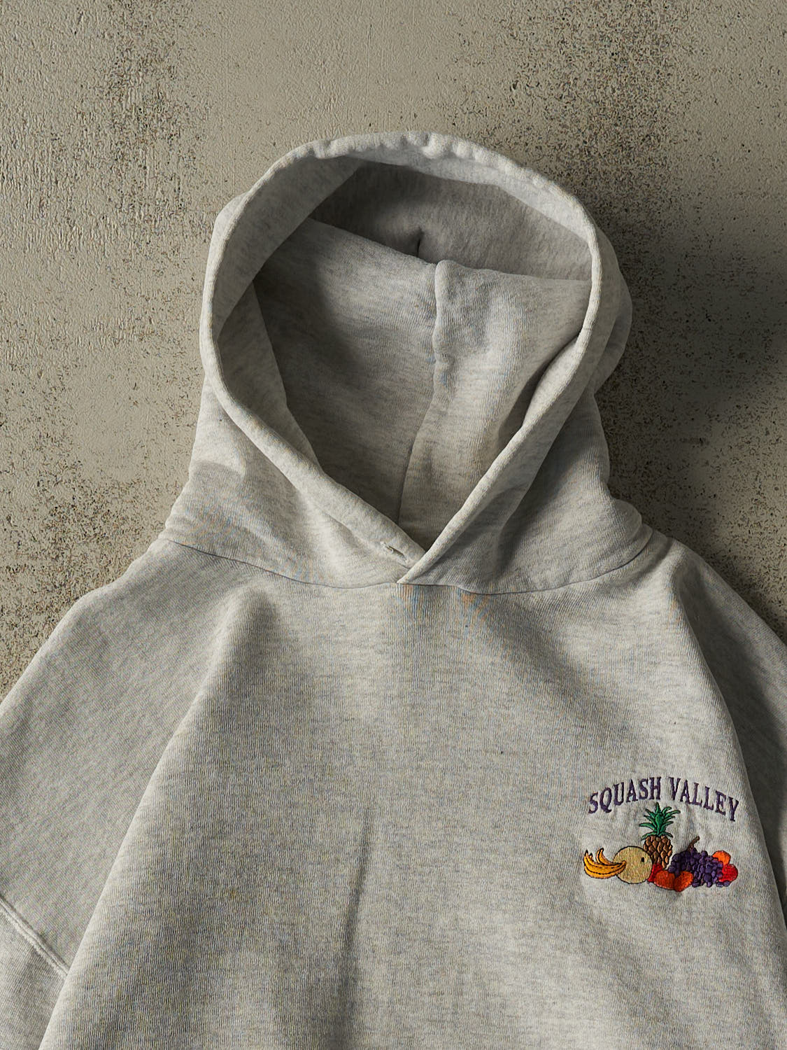 Vintage 90s Heather Grey Russell Athletic Squash Valley Hoodie (M/L)